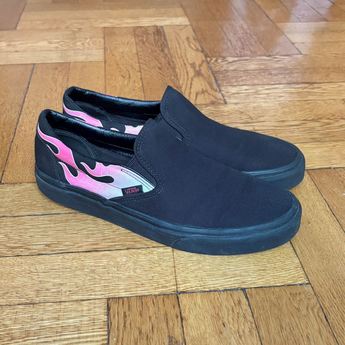 Vans Vans Pink Flame Slip-On Size US 8 / EU 41 - 2 Thumbnail