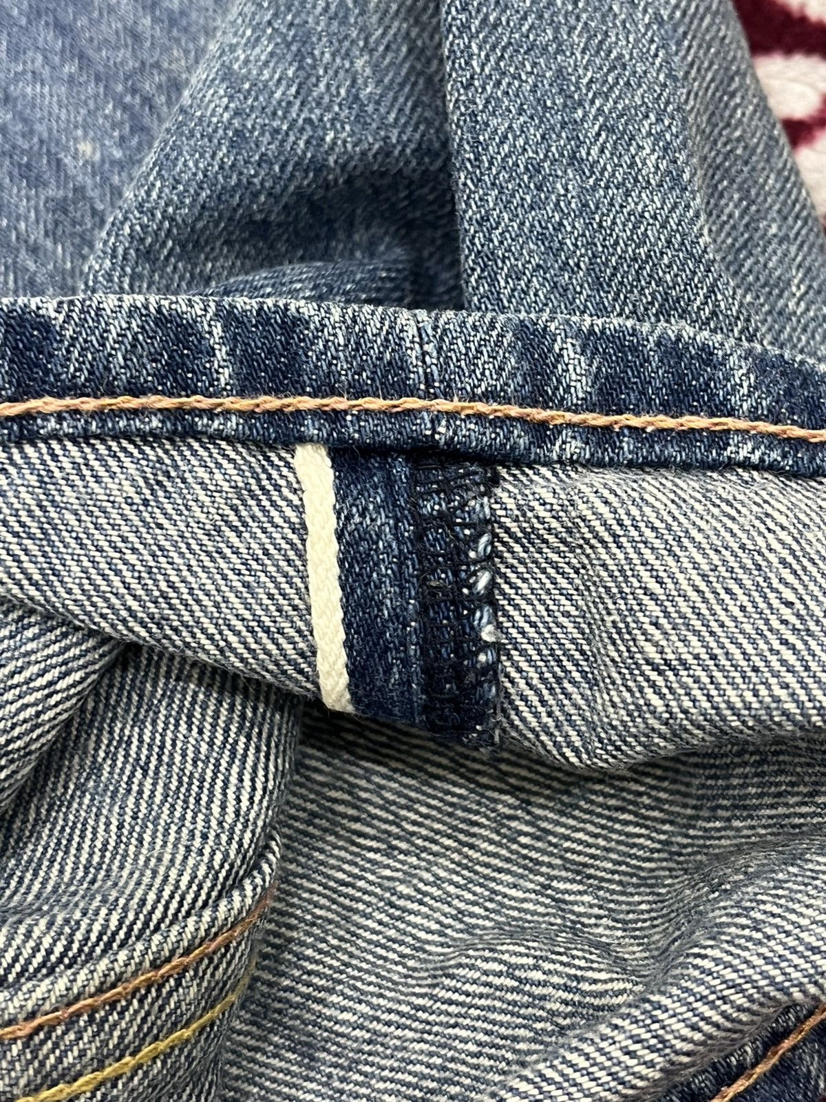 Japanese Brand Deluxe Clothing Distressed Reworked Half Selvedge Denim Size US 34 / EU 50 - 6 Thumbnail