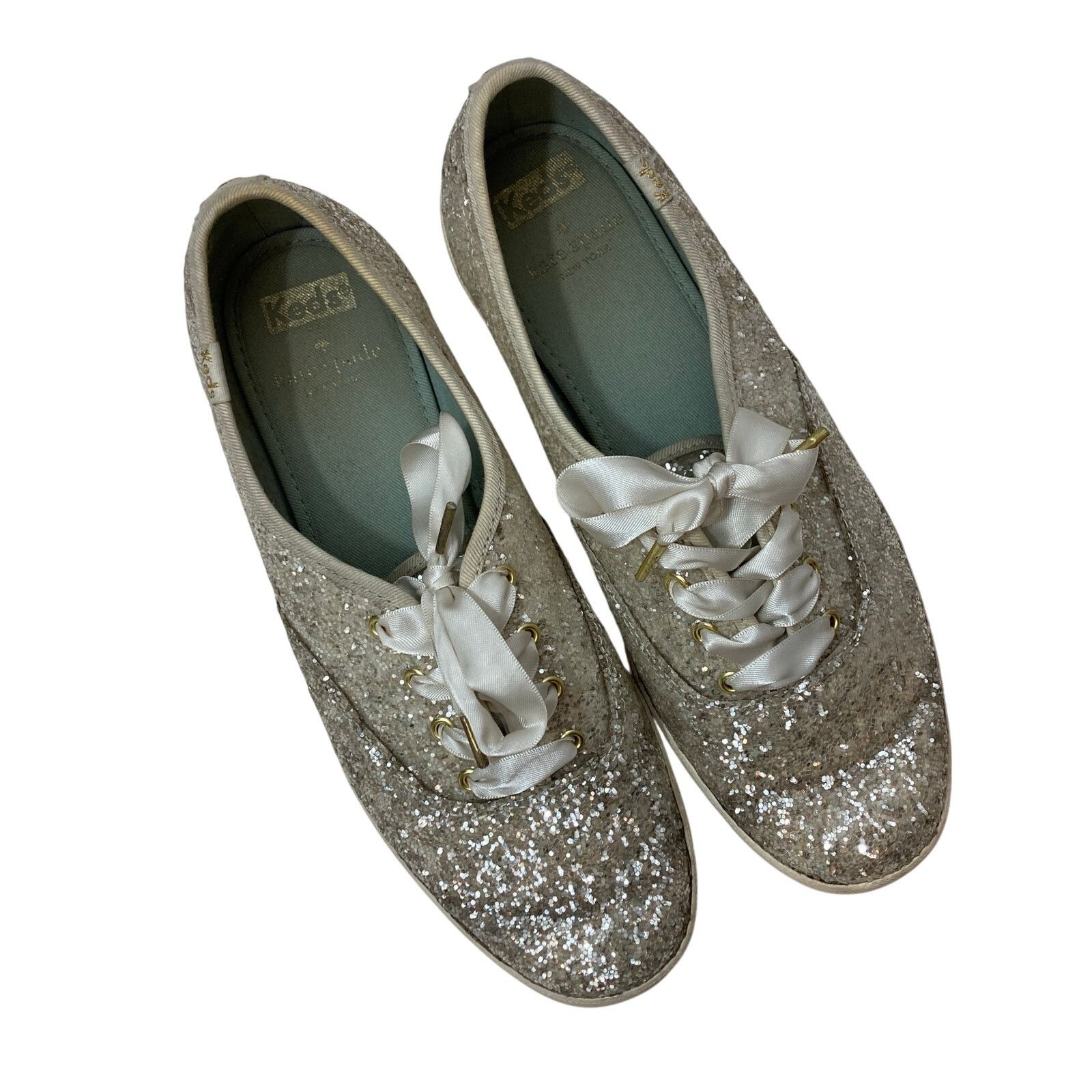 Kate Spade Keds x Kate Spade New York Champion Glitter Cream Sneakers Size US 8.5 / IT 38.5 - 1 Thumbnail