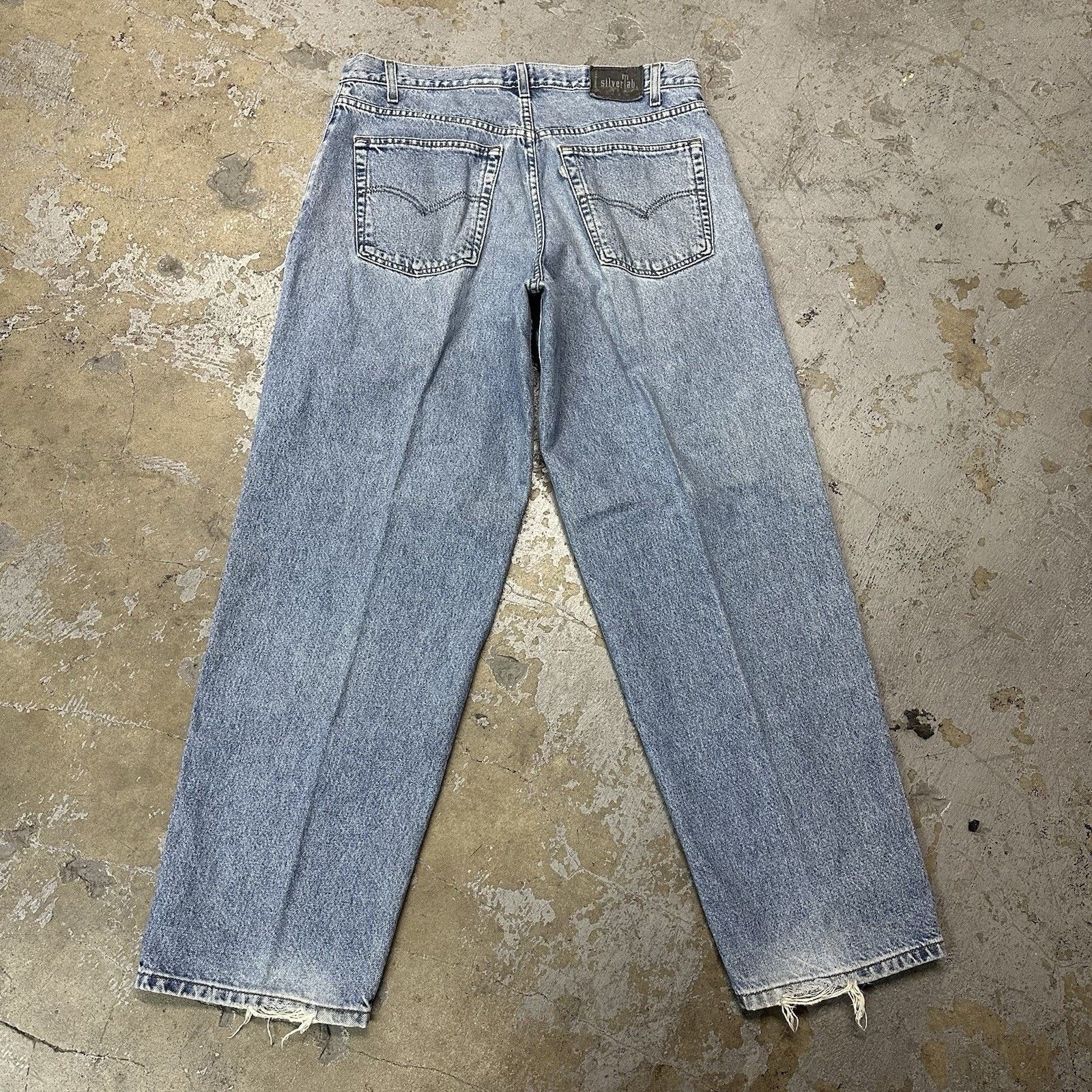 Levi's × Vintage Vintage Y2K Levi’s Silvertab Blue Baggy Denim Jeans 36x32 Size US 36 / EU 52 - 5 Thumbnail
