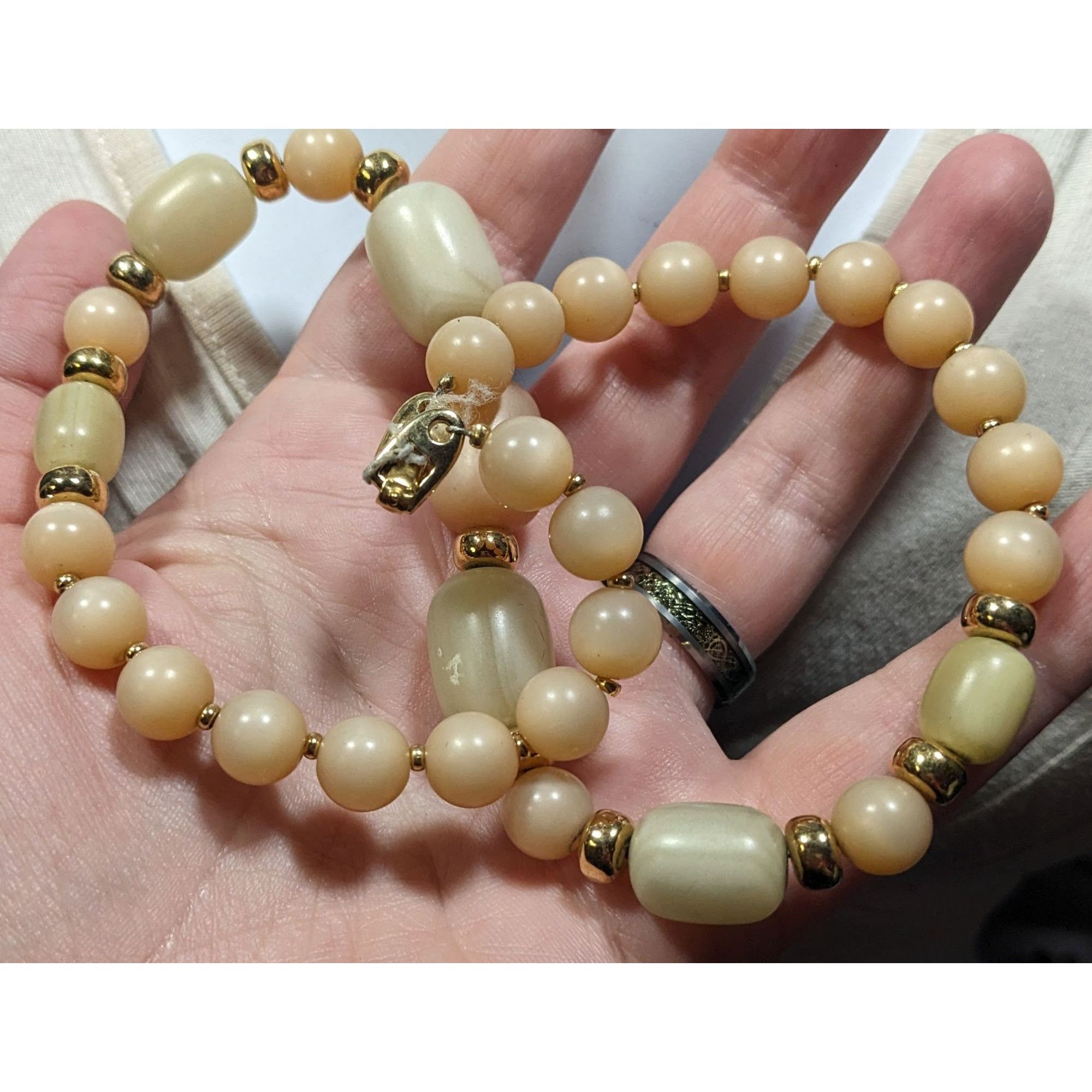 Other Vintage Napier Pastel Satin Finish Beaded Necklace With Gold Size ONE SIZE - 5 Thumbnail