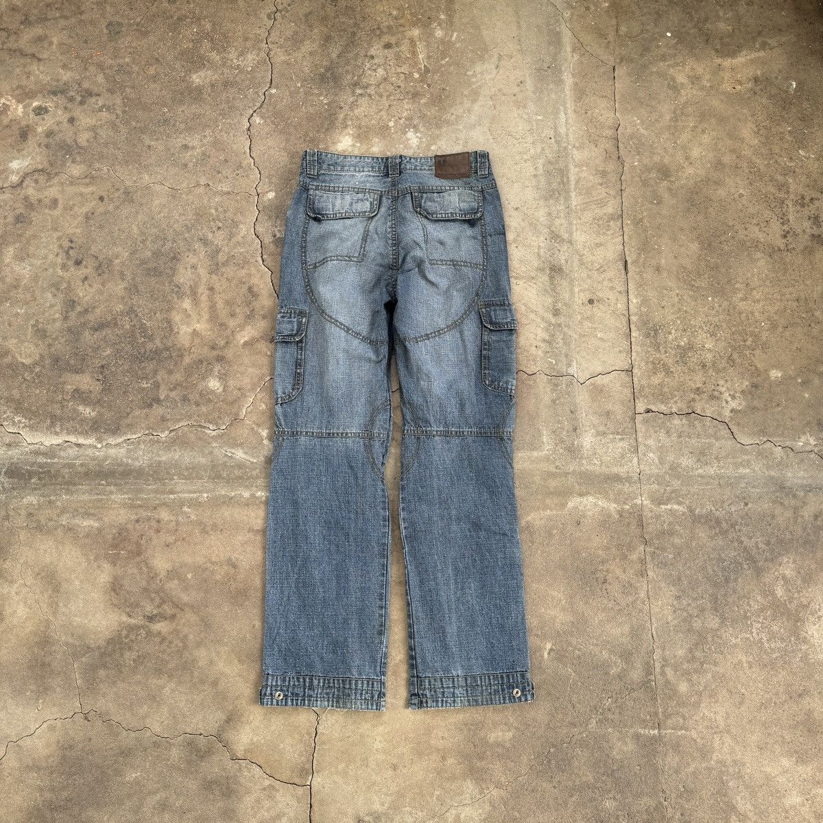 Japanese Brand × Vintage Vintage Y2K Time Zone Cargo Denim Pants Size US 30 / EU 46 - 2 Thumbnail