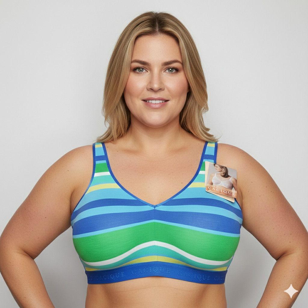 Other Cacique 42DDD NEW Bra Wire-free Sports Soft Comfort Support Size ONE SIZE - 4 Thumbnail