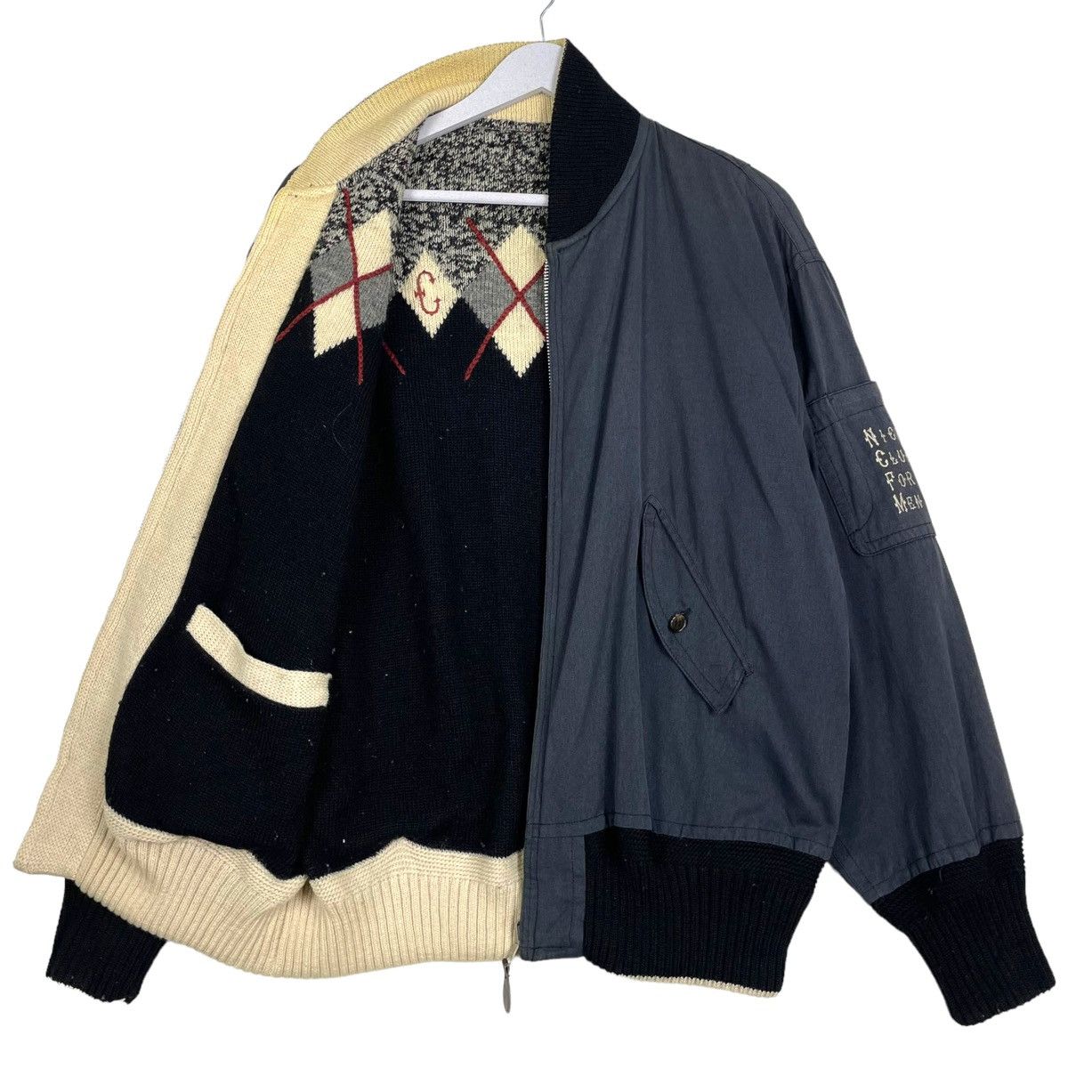 Japanese Brand × Nicole Club × Vintage 💥NICOLE CLUB BOMBER REVERSIBLE RIOT JACKET Size US L / EU 52-54 / 3 - 10 Thumbnail
