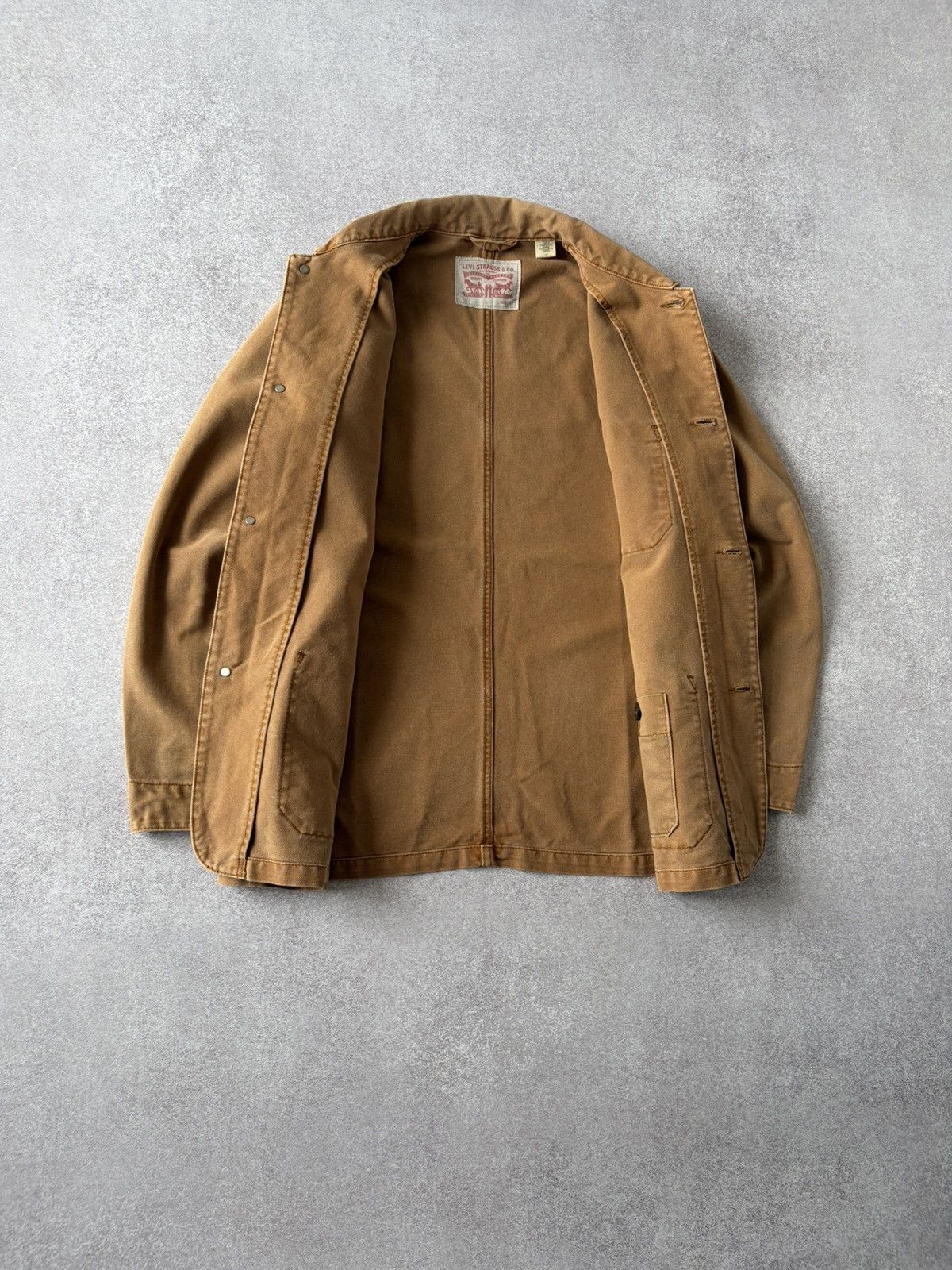 Levi's Levi's Engineers Chore Work Distressed Feded Canvas Jacket Size US L / EU 52-54 / 3 - 6 Thumbnail