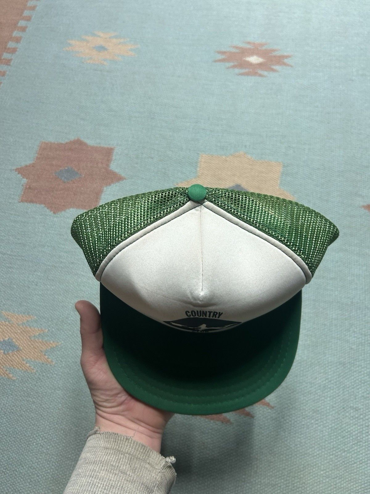 Vintage Vtg trucker hat mesh LAN country club Lansing Michigan snap Size ONE SIZE - 3 Thumbnail