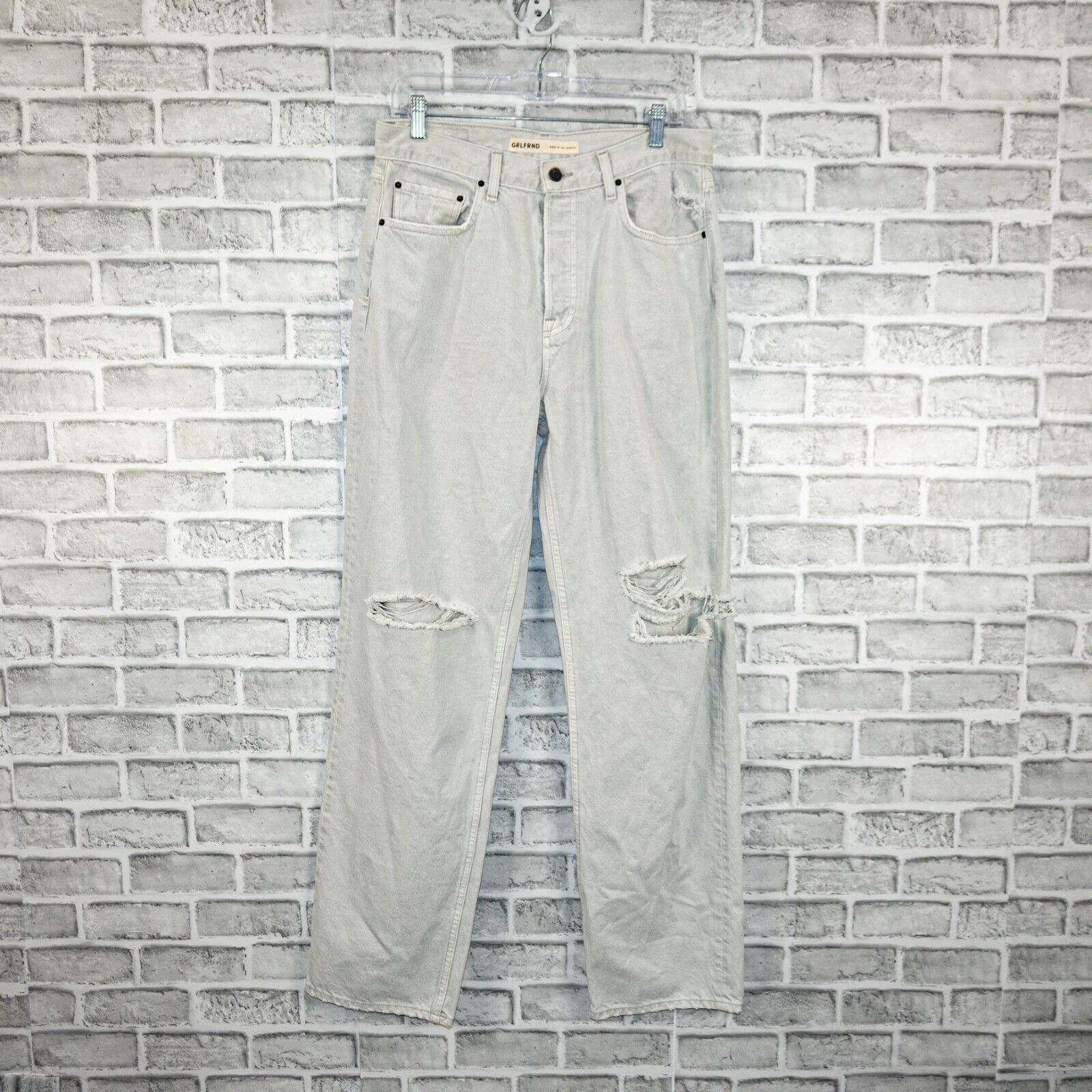GRLFRND GRLFRND Bella Low Rise Boyfriend Denim Jeans ripped mojave Size 27" / US 4 / IT 40 - 9 Thumbnail