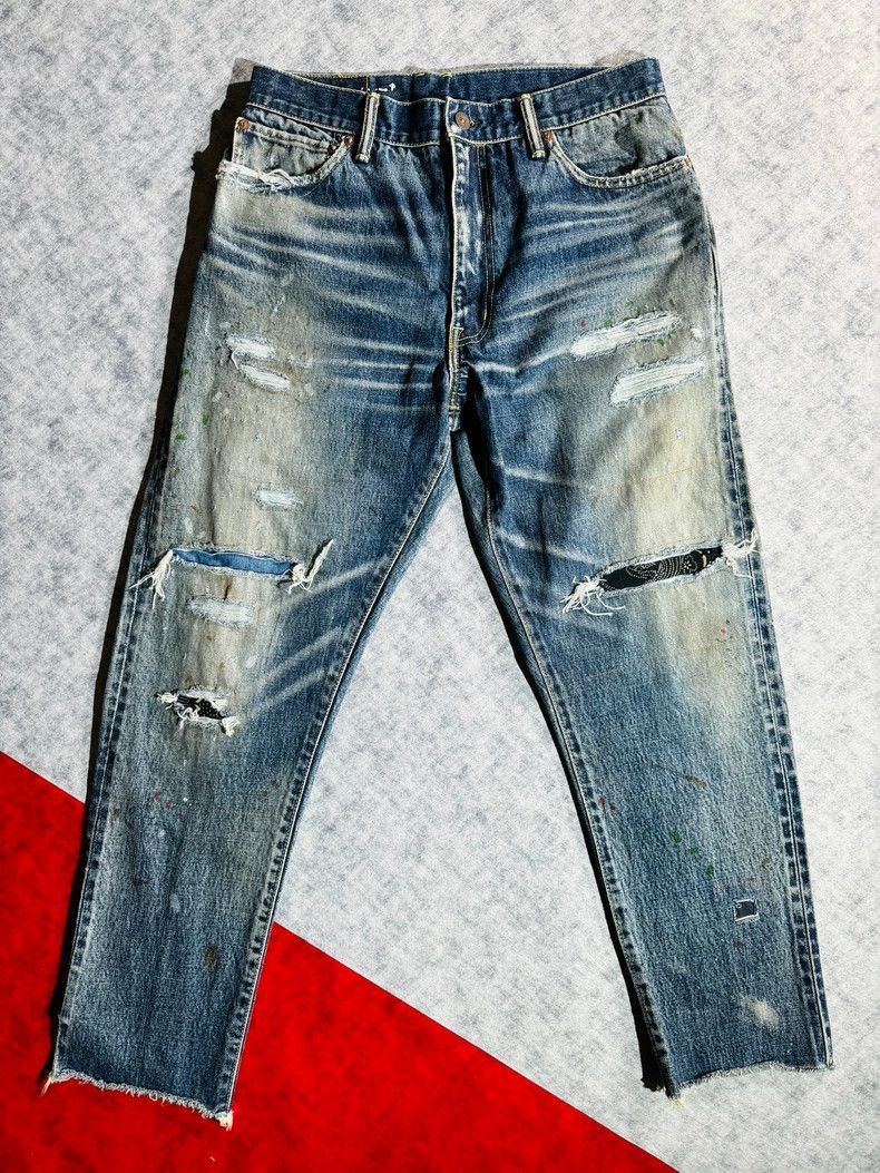 Visvim visvim Journeyman Tacked Crash Denim Pants-2506 Size US 31 - 1 Thumbnail