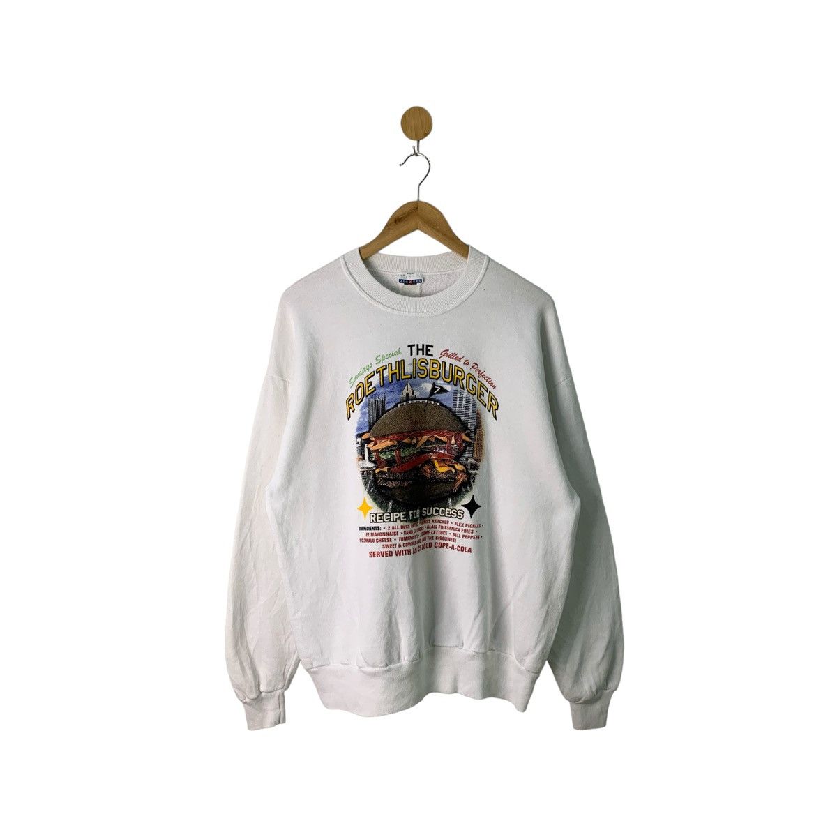 Vintage 90s The Roethlis Burger Sweatshirts Jumper Pullover