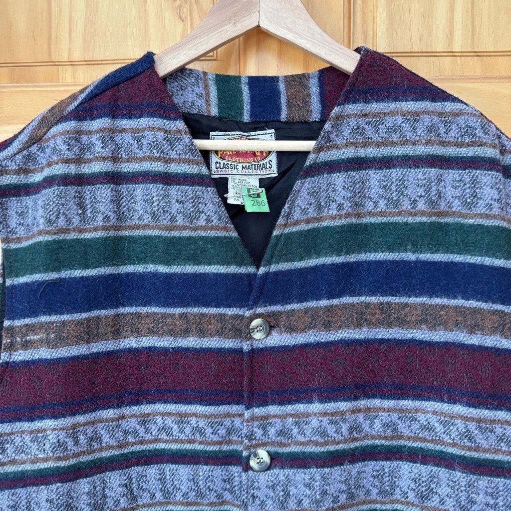 Other Vintage Paragraff Wool Blend Blanket Stripe pattern vest XL Size US XL / EU 56 / 4 - 2 Thumbnail