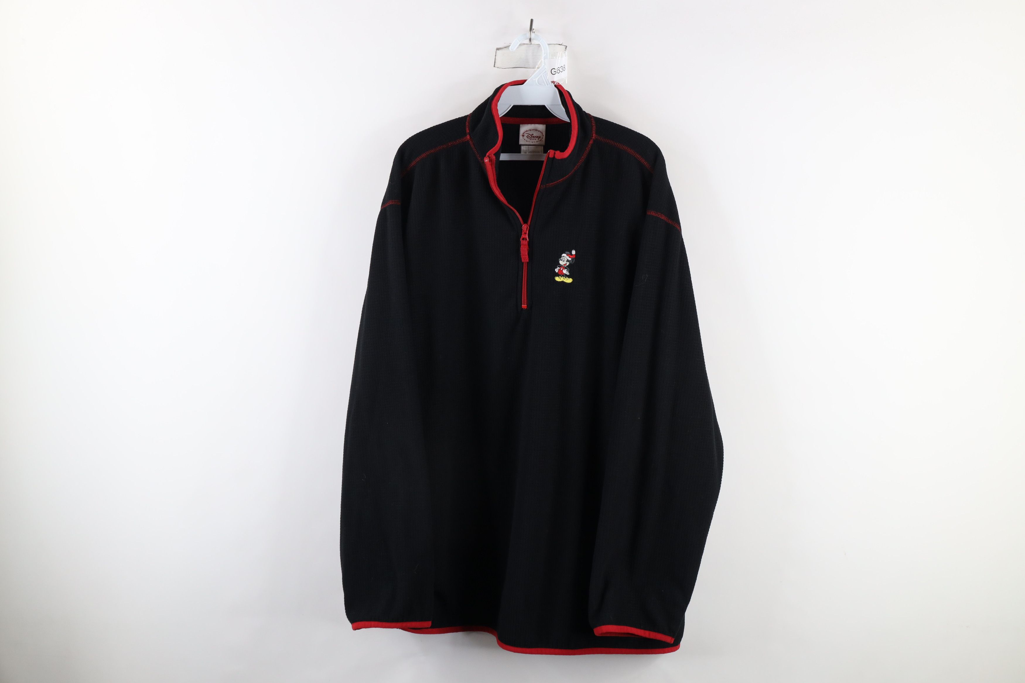 Disney × Vintage Vintage Disney Mickey Mouse Half Zip Fleece Sweater Size ONE SIZE - 1 Thumbnail