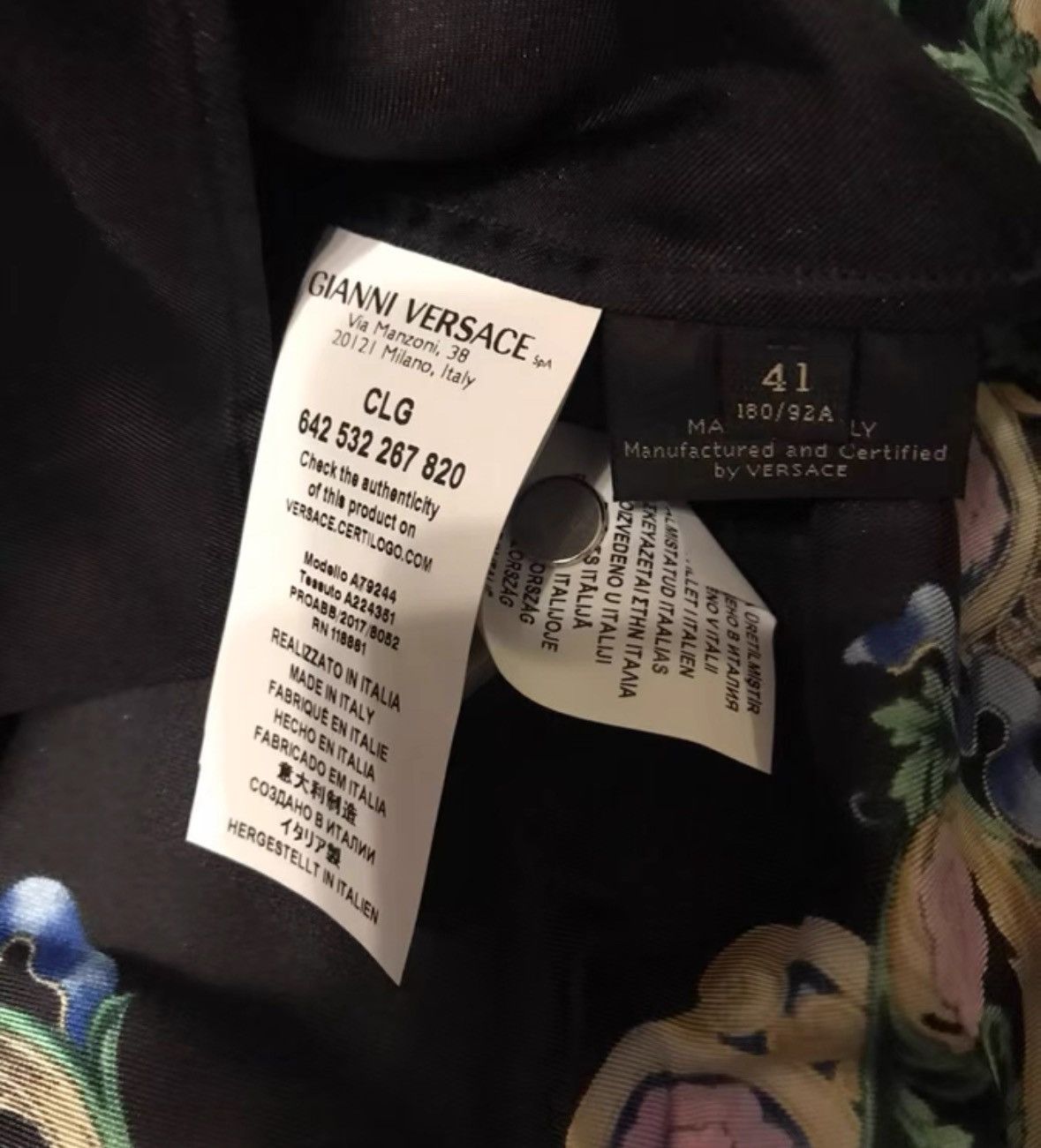Versace Versace Mulberry silk printed shirt Size US L / EU 52-54 / 3 - 7 Thumbnail