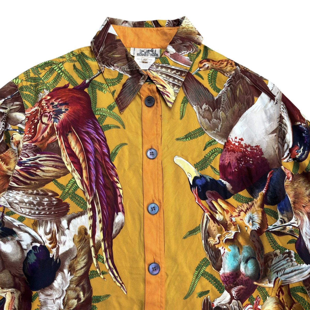 Hermes Vintage Hermes Henri de Linares Silk Shirt Size US M / EU 48-50 / 2 - 3 Thumbnail