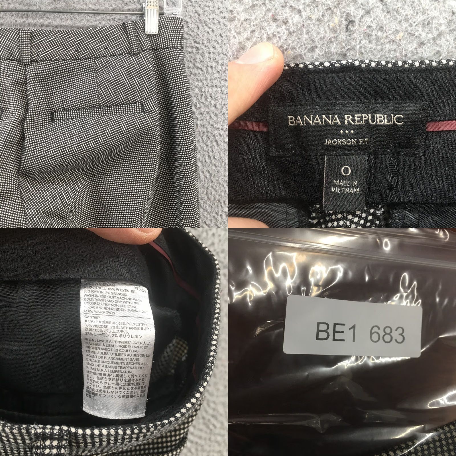 Banana Republic Banana Republic Dress Pants Womens 0 Multicolor Herringbone Casual Dress Pants Regular Womens Multicolor Banana Republic Size 28" / US 6 / IT 42 - 9 Thumbnail