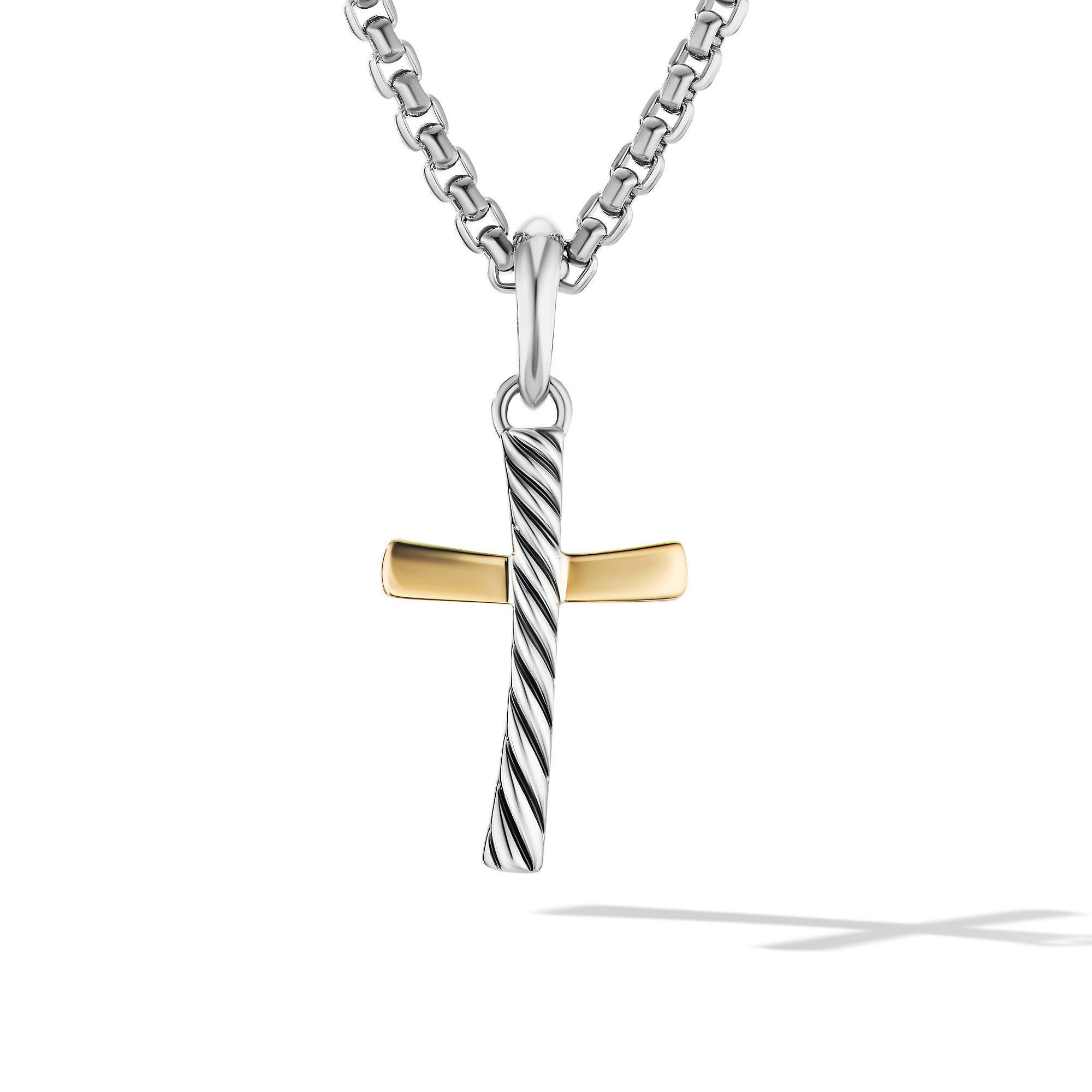 David Yurman o1w1db10526 D25766M /Size 8 /Cable Cross Amulet in Silver Size ONE SIZE - 1 Thumbnail