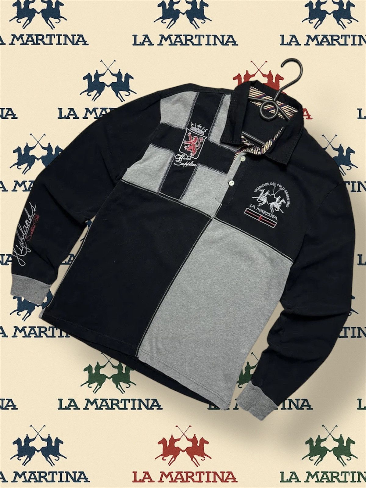 La Martina Vintage La Martina Scotland rugby jersey logo rare M Size US M / EU 48-50 / 2 - 1 Thumbnail