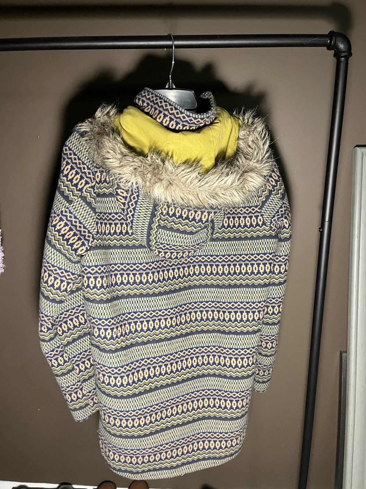 Mossimo Mossimo Vintage Wool Jacket with Fur Hood Size XL / US 12-14 / IT 48-50 - 3 Thumbnail