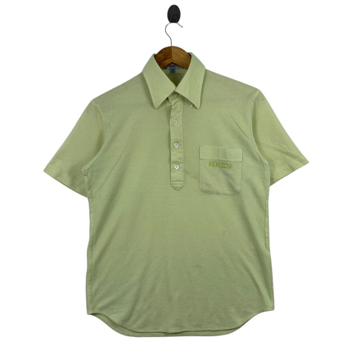 Kenzo × Vintage Vintage KENZO GOLF Pocket Yelow Button Up Shirt Size US S / EU 44-46 / 1 - 1 Thumbnail
