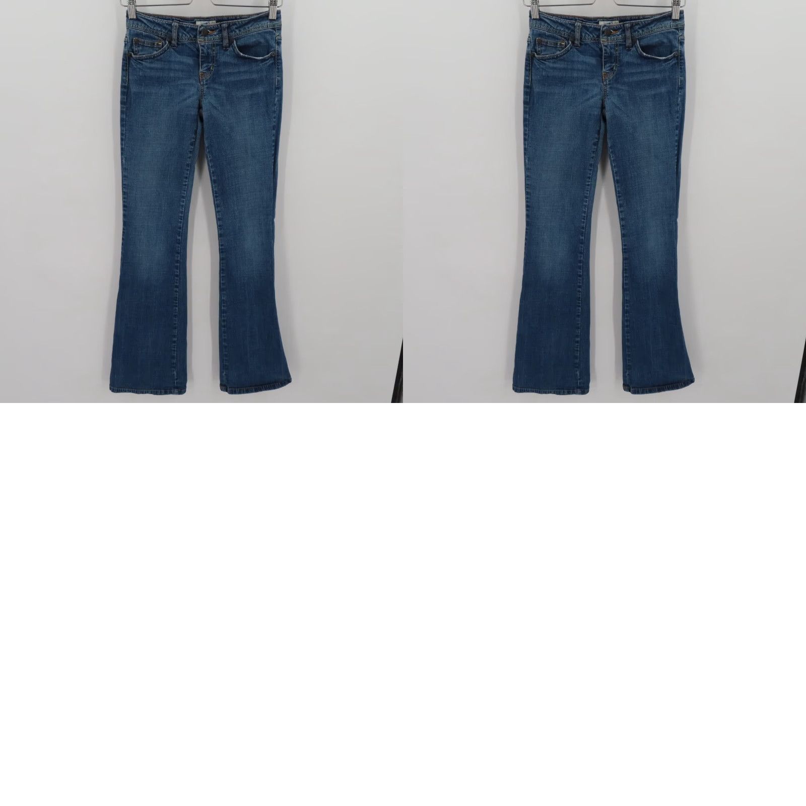 Vintage SO Juniors Jeans 1 Average Low Rise Medium Blue Wash Denim Cotton Blend 5-Pocket Bootcut Womens Jeans Size 25" / US 0 / IT 36 - 8 Thumbnail