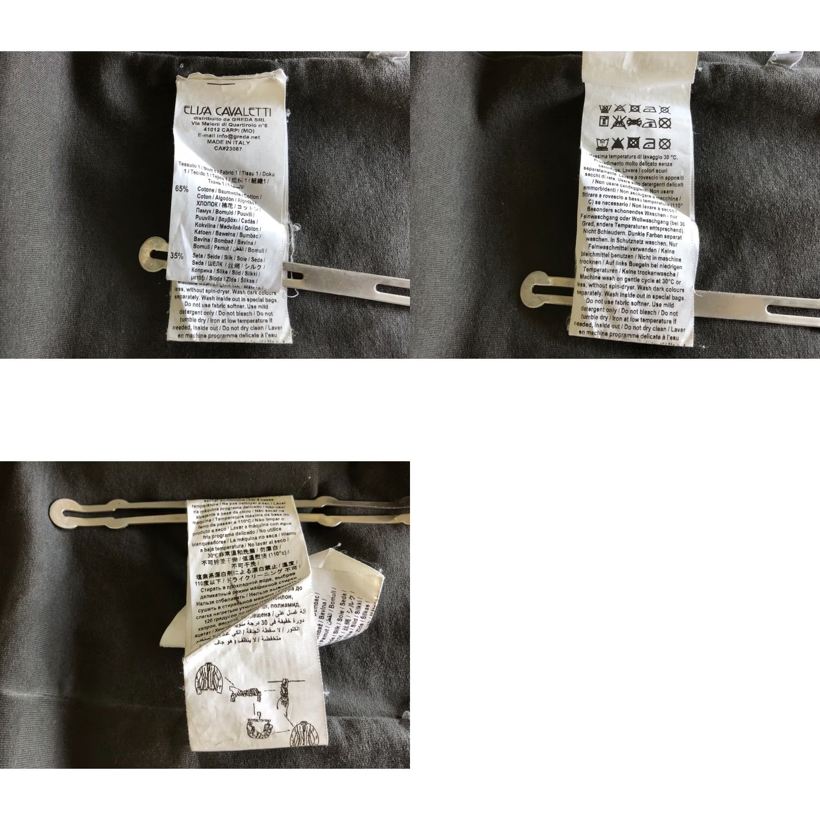 Vintage Elisa Cavaletti Blazer Jacket Cotton Gray Women S Regular Long Sleeve Button Front Casual Blazer Accessories: Collared, Single-Breasted Size S / US 4 / IT 40 - 9 Thumbnail