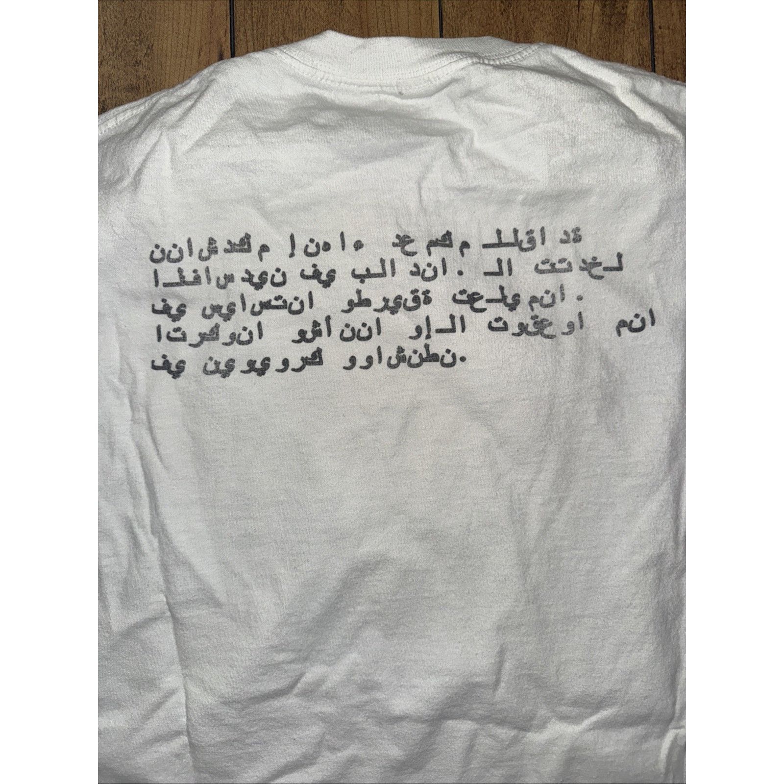 Band Tees × Vintage Vintage Osama Bin Laden Face T-Shirt White XL 22x29 Size US XL / EU 56 / 4 - 6 Thumbnail