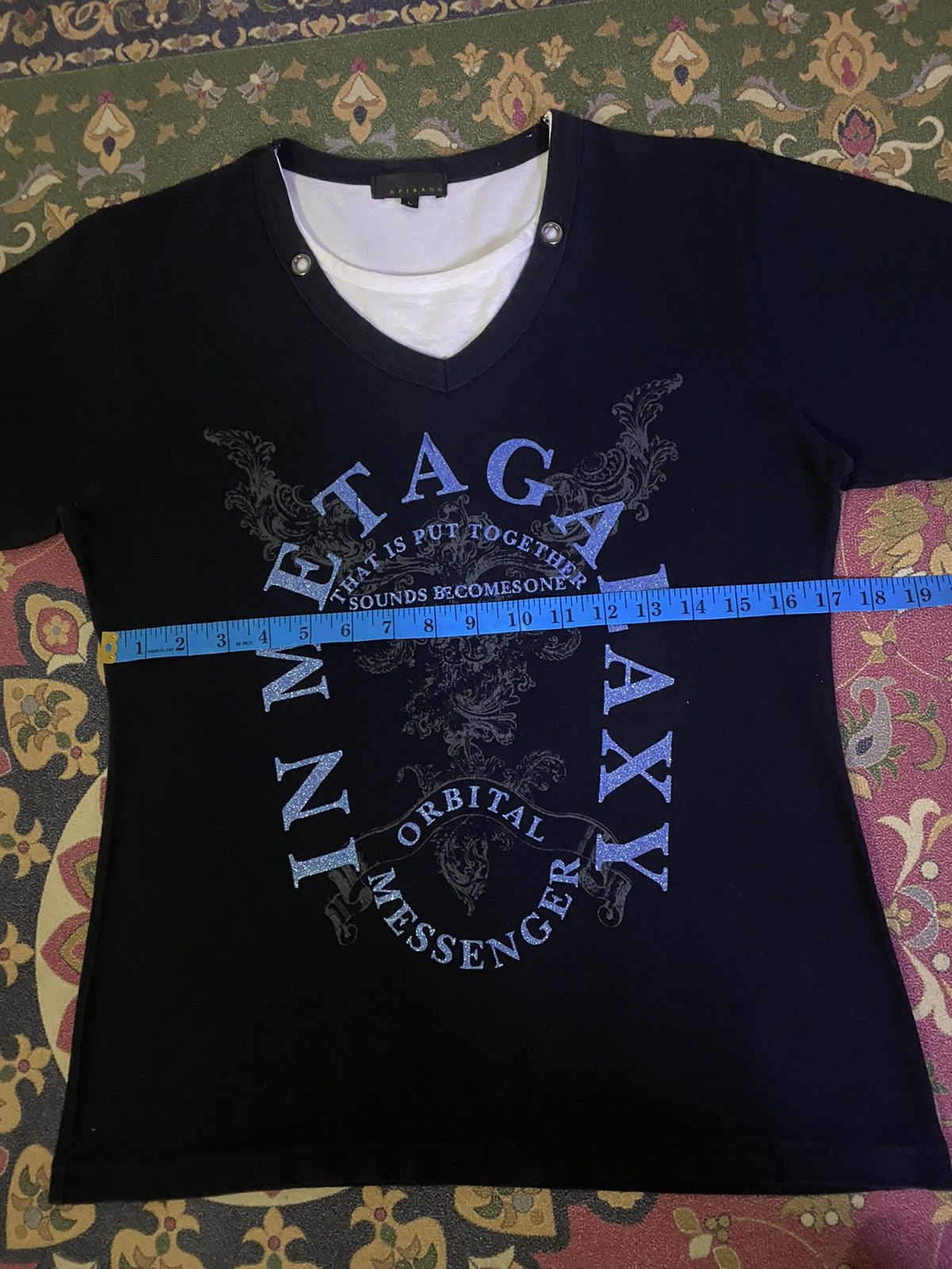 If Six Was Nine Japanese Brand Spinash IN METAGALAXY Double Layer Tee Size US S / EU 44-46 / 1 - 8 Thumbnail