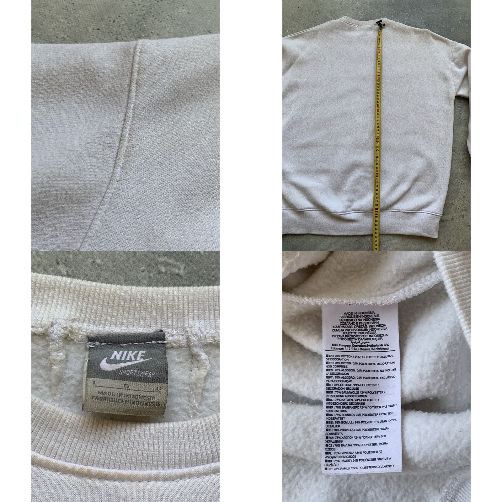 Nike VINTAGE Nike Center Logo Sweater Sweatshirt Mens L White Nike Center Logo Sweatshirt Mens L White Size US L / EU 52-54 / 3 - 8 Thumbnail
