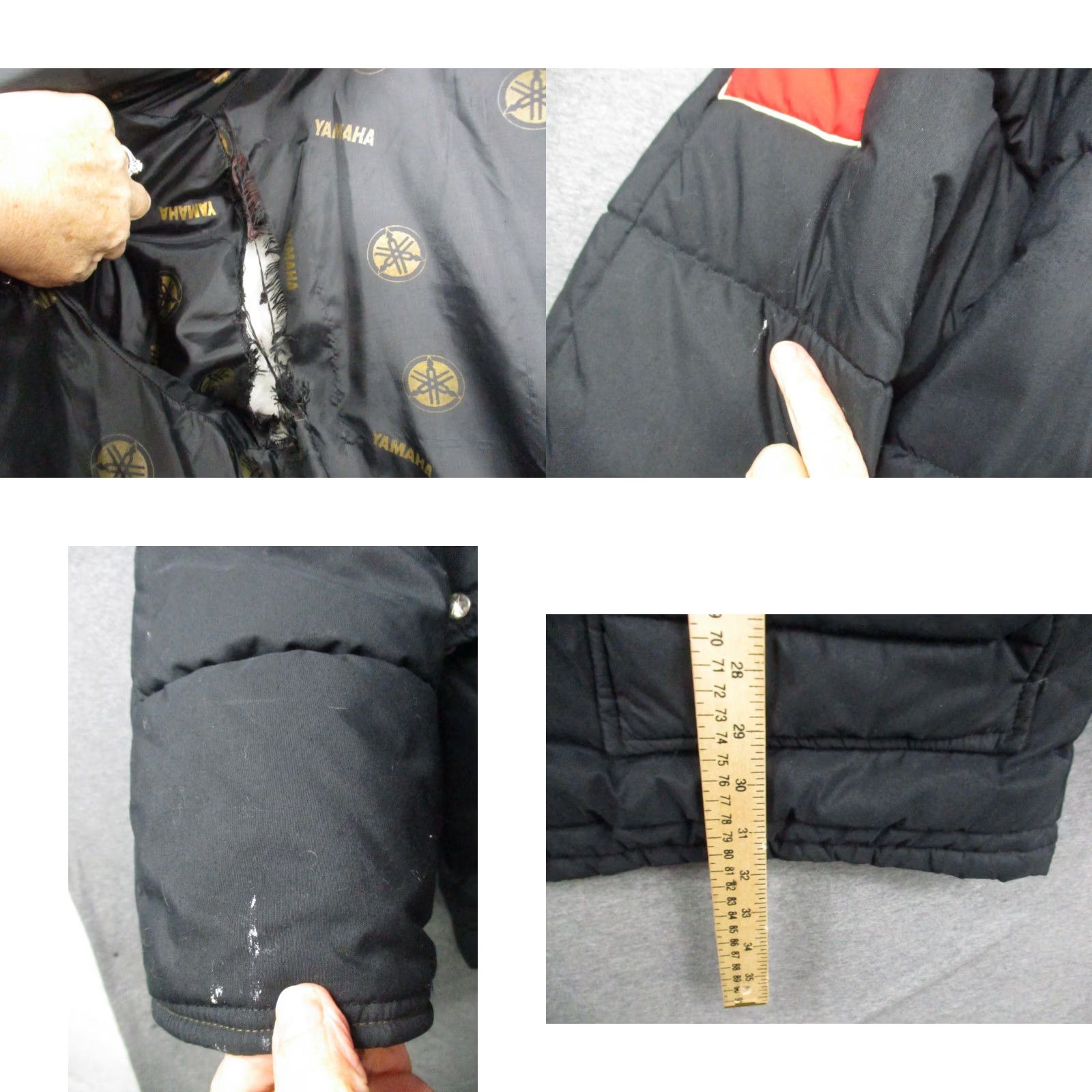Vintage VINTAGE Yamaha Racing Jacket XL Adult Puffer Black Red USA 80s Geometric Pockets Men USA Jacket Size US XL / EU 56 / 4 - 8 Thumbnail
