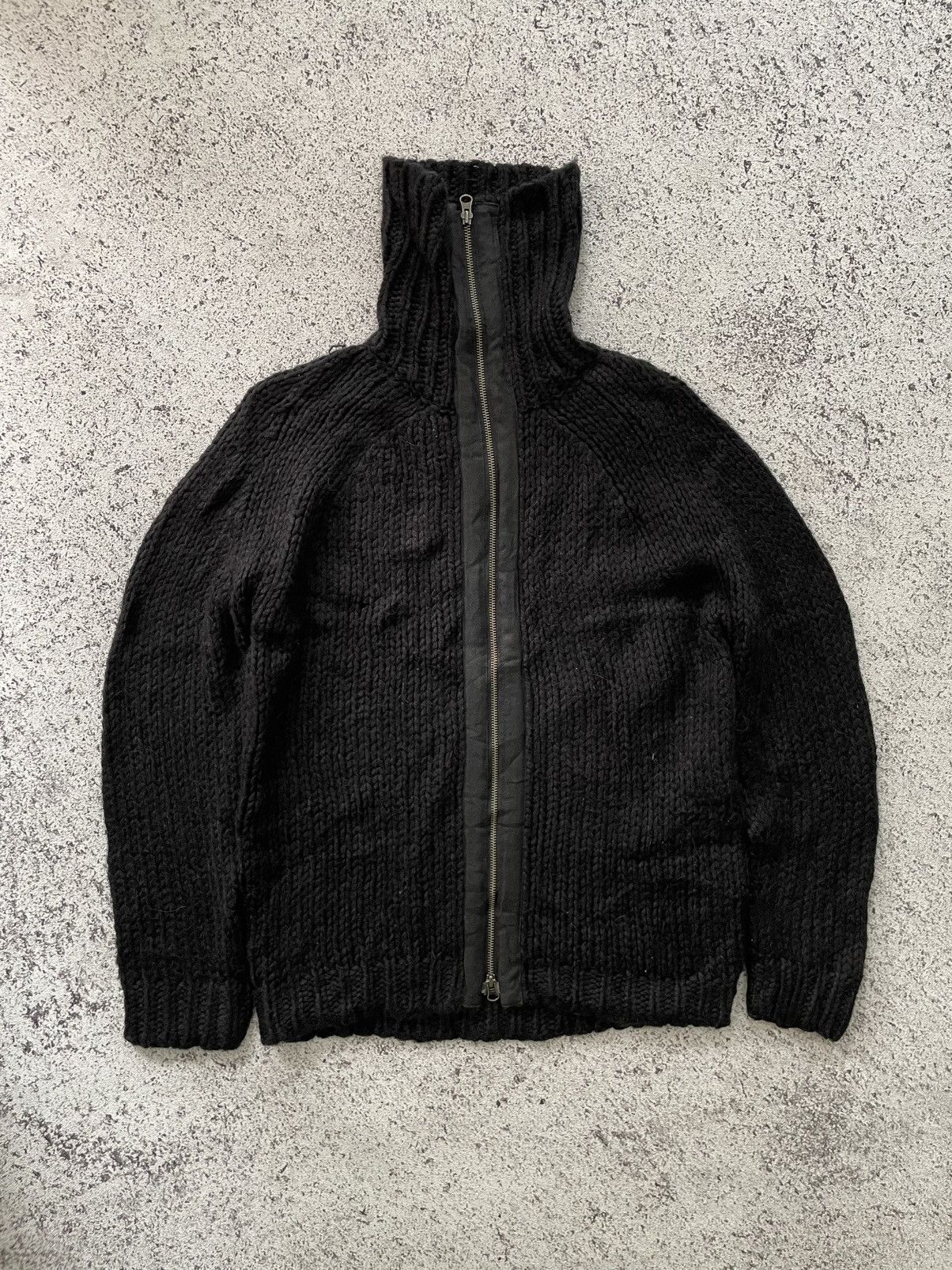 DKNY Vintage Wool Knitted Double zipper Jacket Rick Owens Style Size US M / EU 48-50 / 2 - 3 Thumbnail