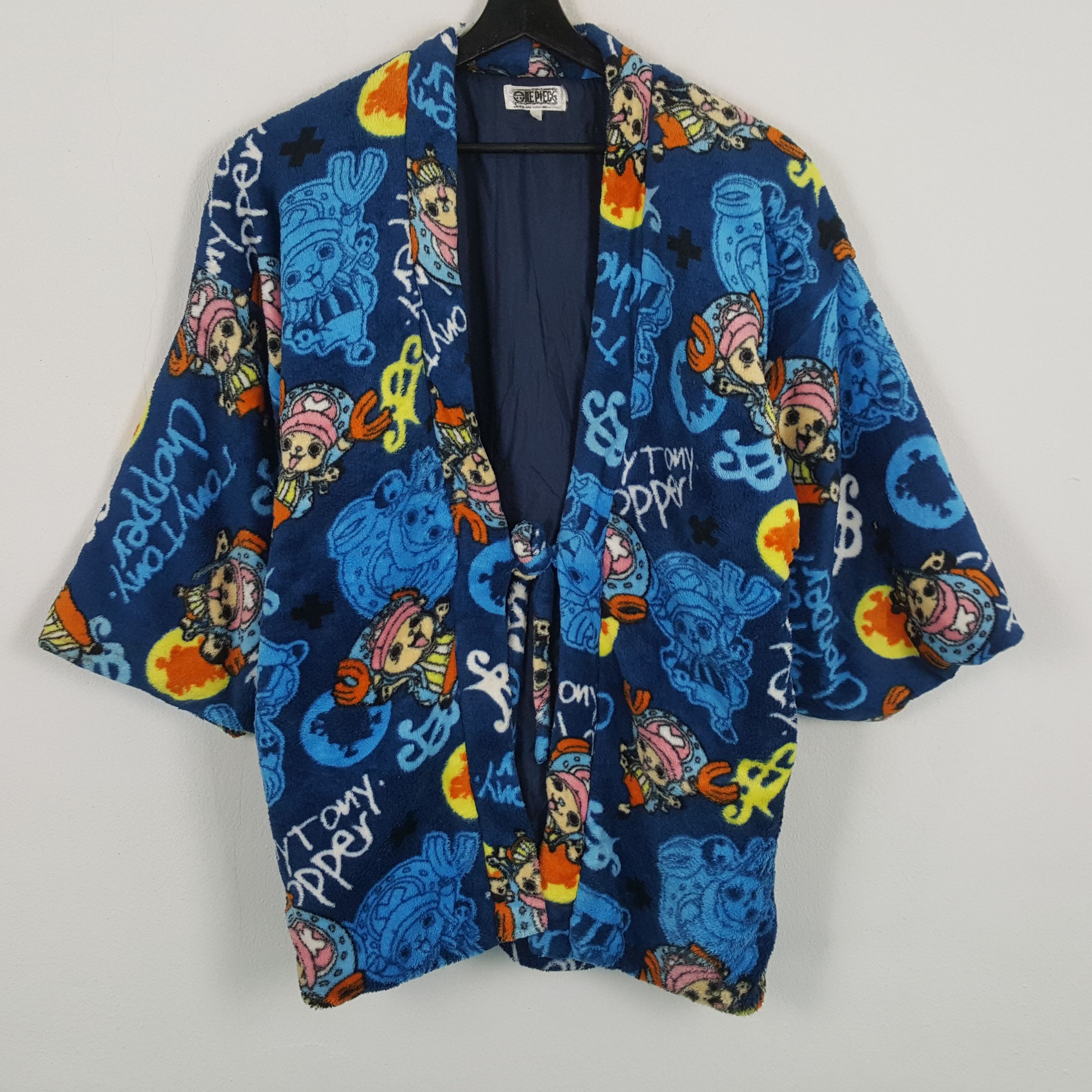 One Piece × Vintage ONE PIECE Japanese Anime Cartoon Kimono Jacket Size US L / EU 52-54 / 3 - 1 Thumbnail