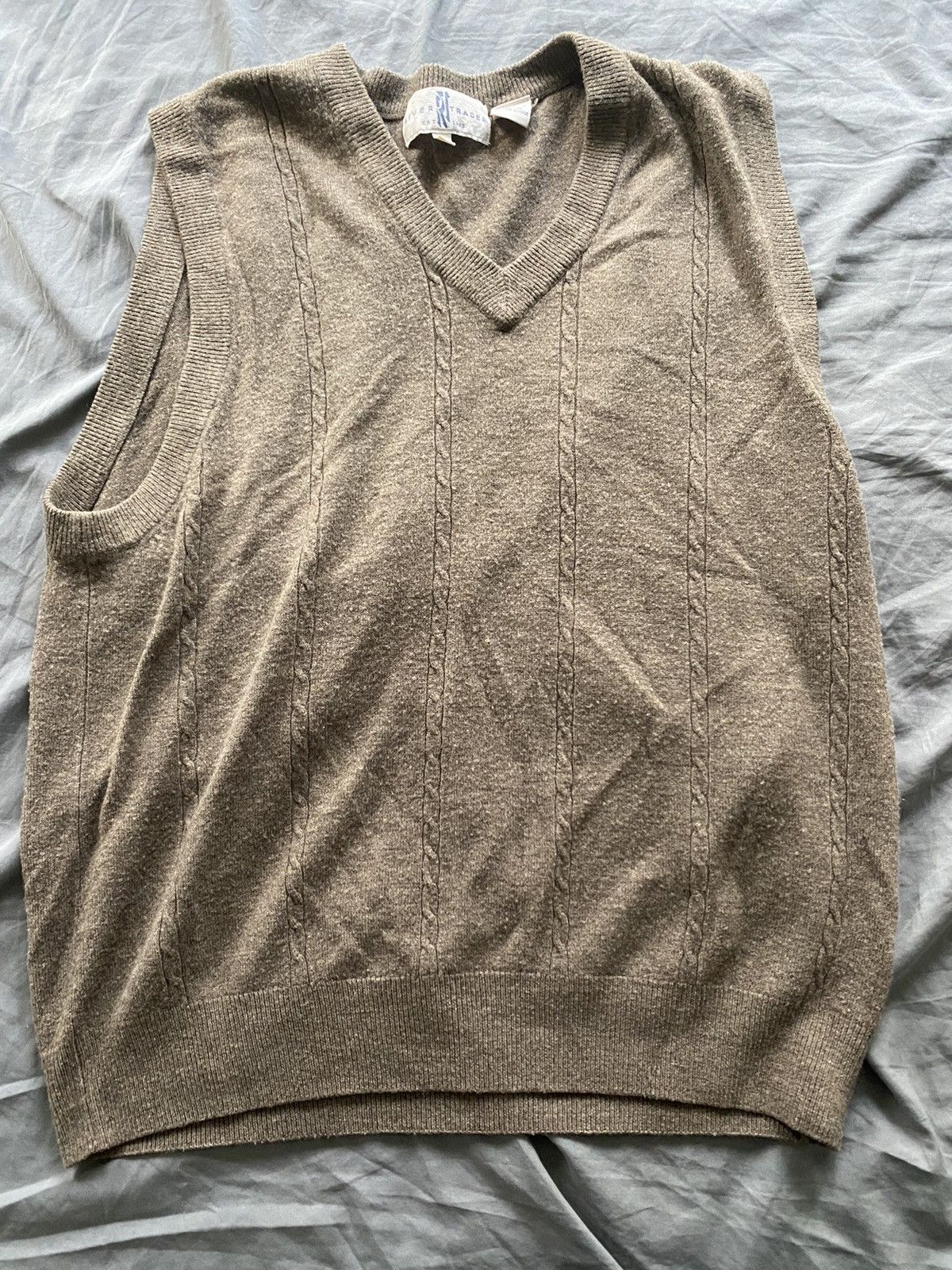 Vintage Brown Vest Size US M / EU 48-50 / 2 - 2 Thumbnail