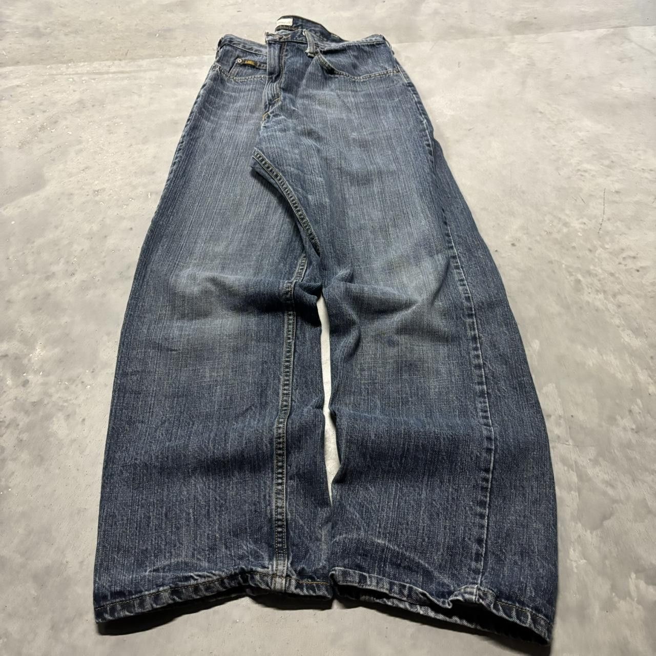 Japanese Brand × Vintage Crazy Vintage Y2K/2000s Grunge Dark Wash Skater Denim Jeans! Size US 36 / EU 52 - 3 Thumbnail