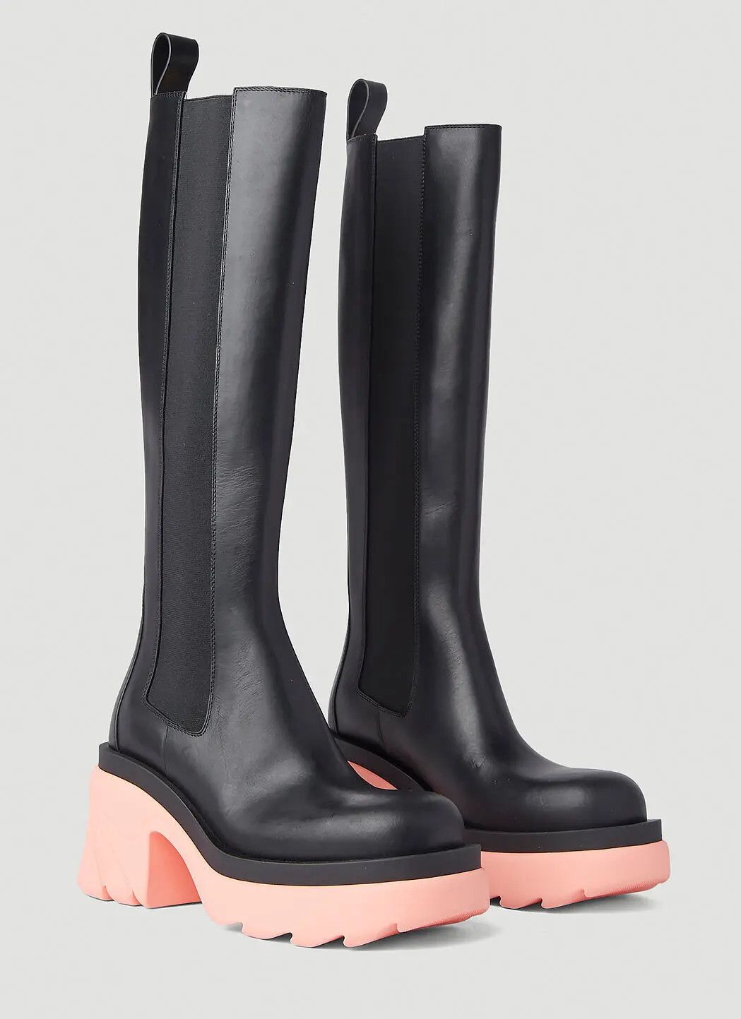 Bottega Veneta o1n1vont1225 Flash Boots in Black Pink Size US 9.5 / IT 39.5 - 2 Thumbnail