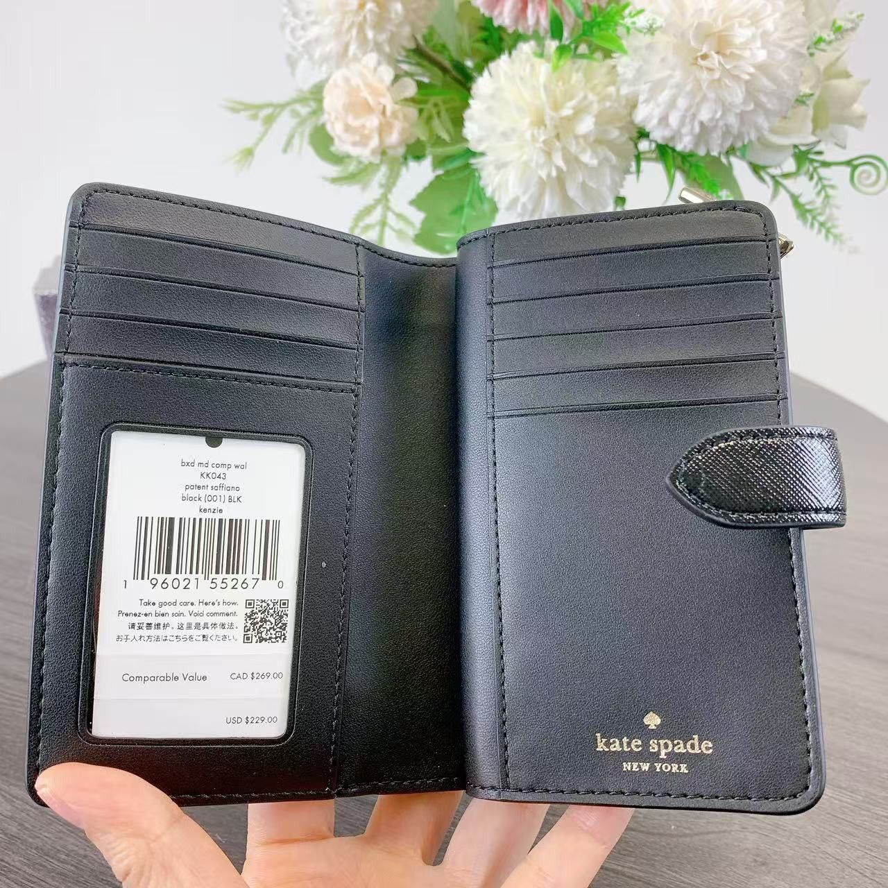 Kate Spade Kate Spade KK043 Kenzie Boxed Medium Compact Wallet IN Black Size ONE SIZE - 6 Thumbnail