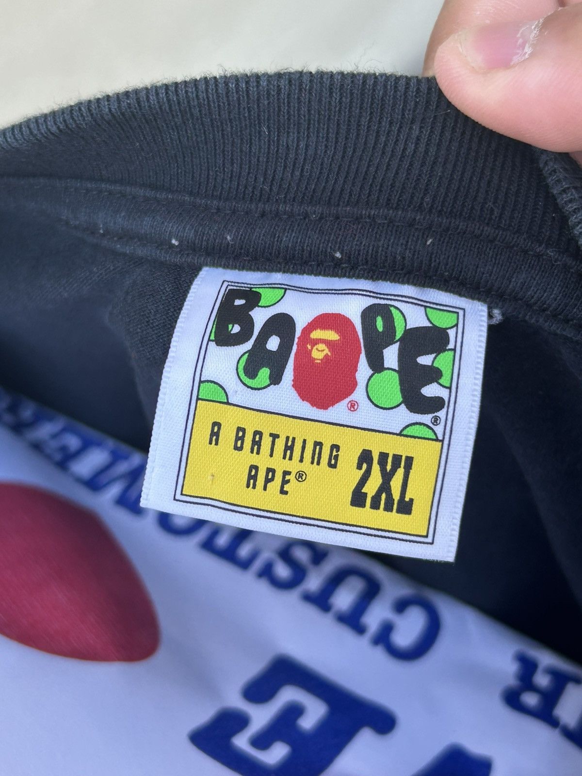 Bape logo check side big ape head tee