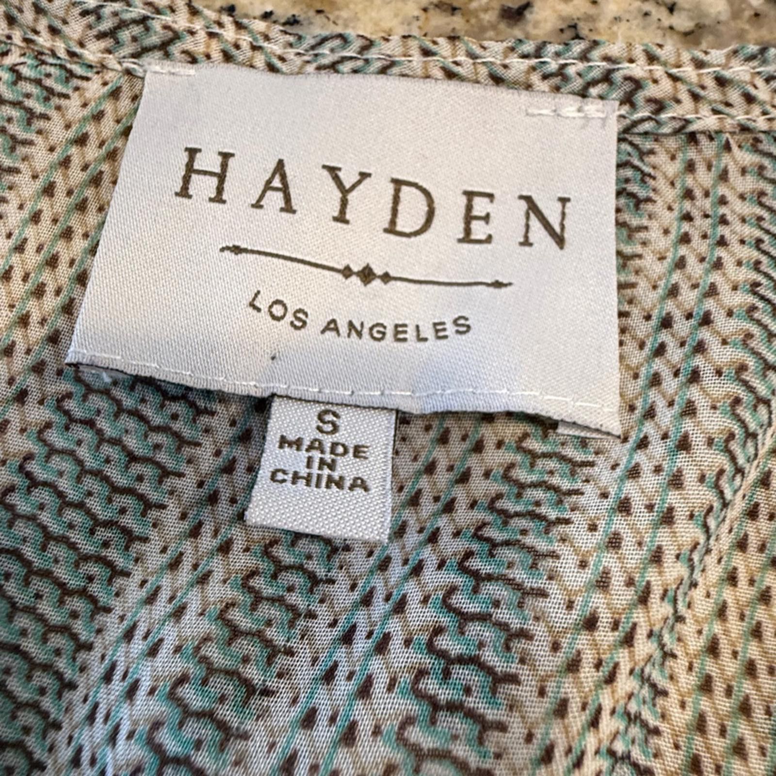 Other Hayden boho dress stripe floral ruffle green cream tan SZ SM Size S / US 4 / IT 40 - 11 Thumbnail