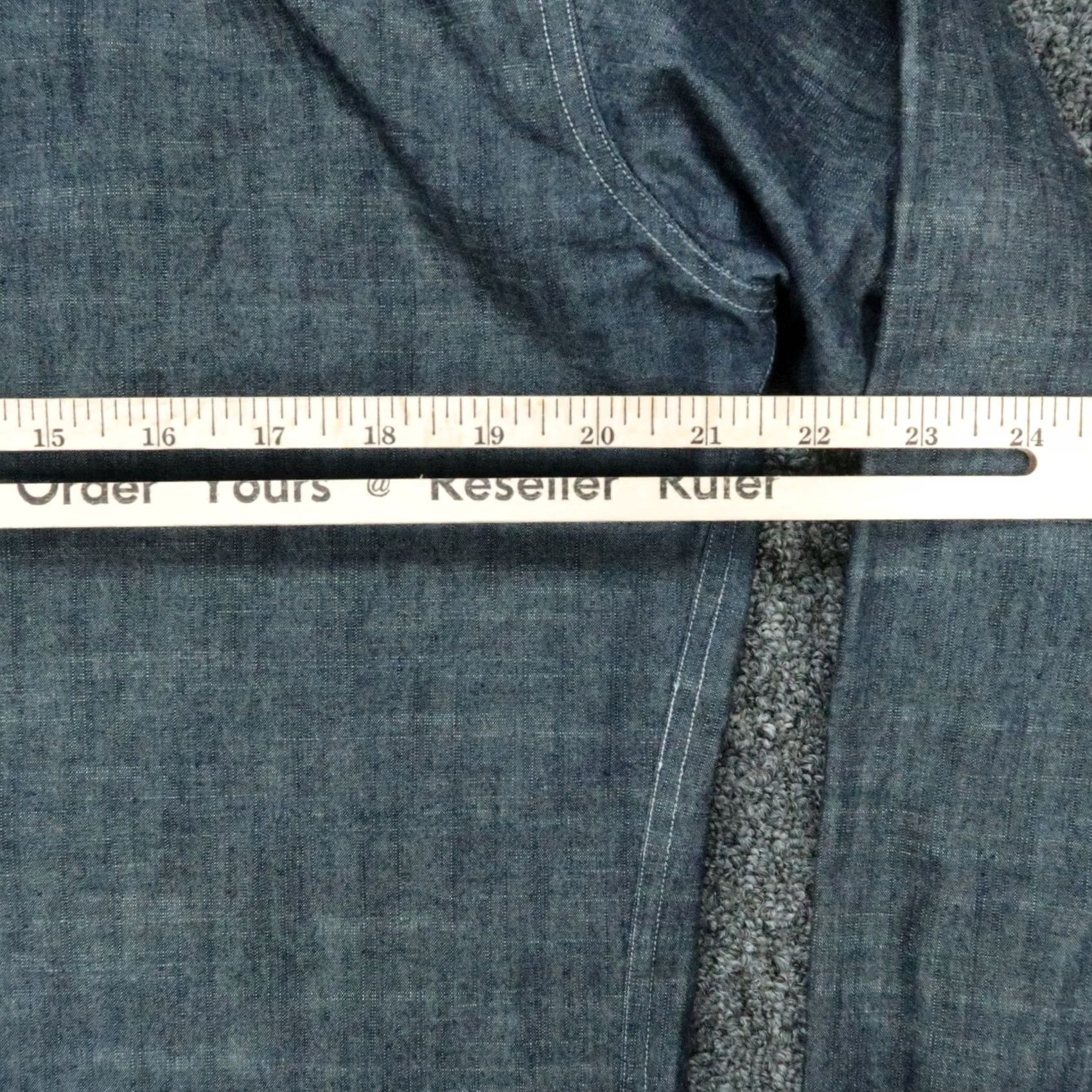 Vintage Spier & Mackay Shirt Mens Large Blue Chambray Long Sleeve Button Up Slim Work Size US L / EU 52-54 / 3 - 6 Thumbnail