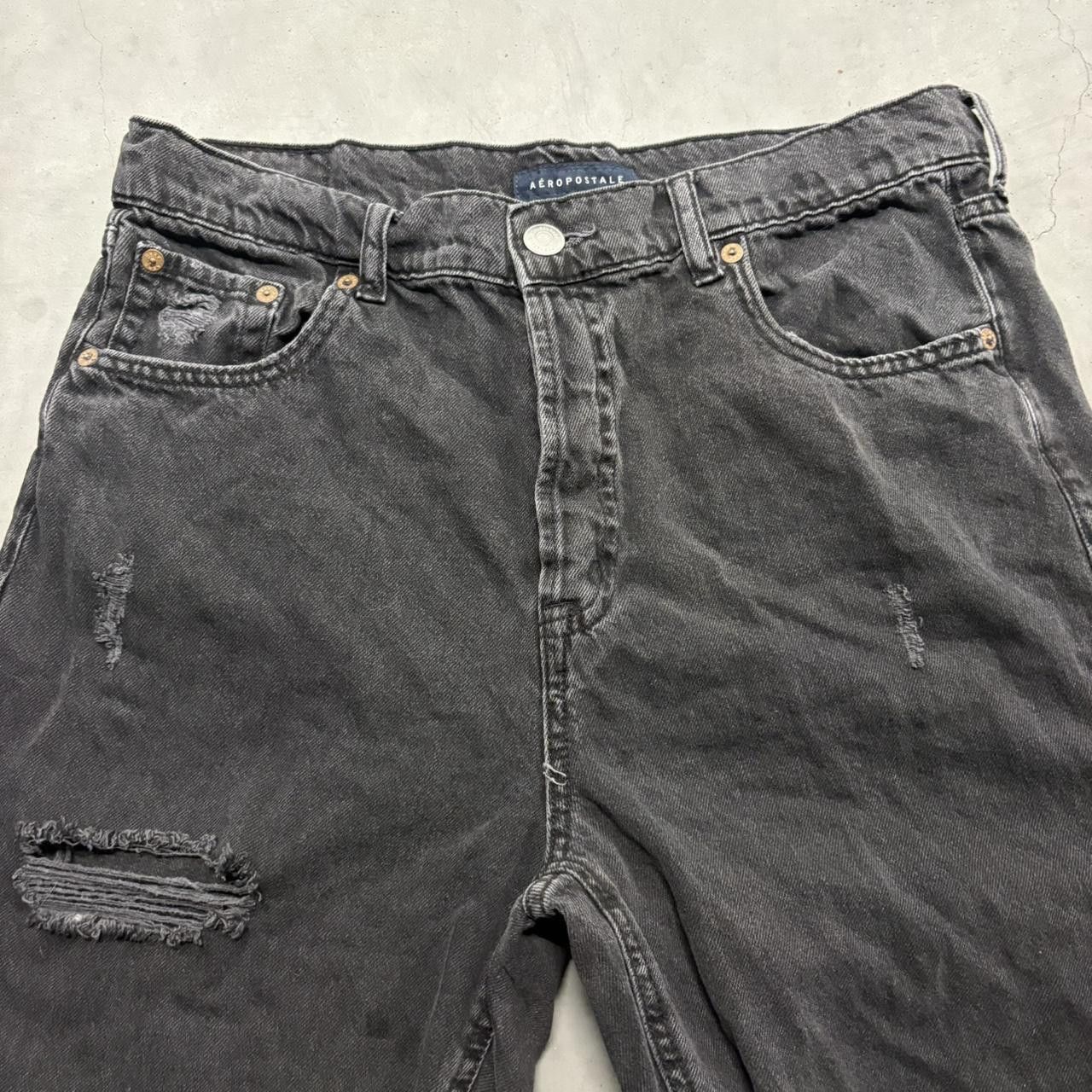 Aeropostale Crazy Vintage Y2K/2000s Aeropostale 90’s Baggy Grunge Black Denim Jeans! Size US 32 / EU 48 - 2 Thumbnail