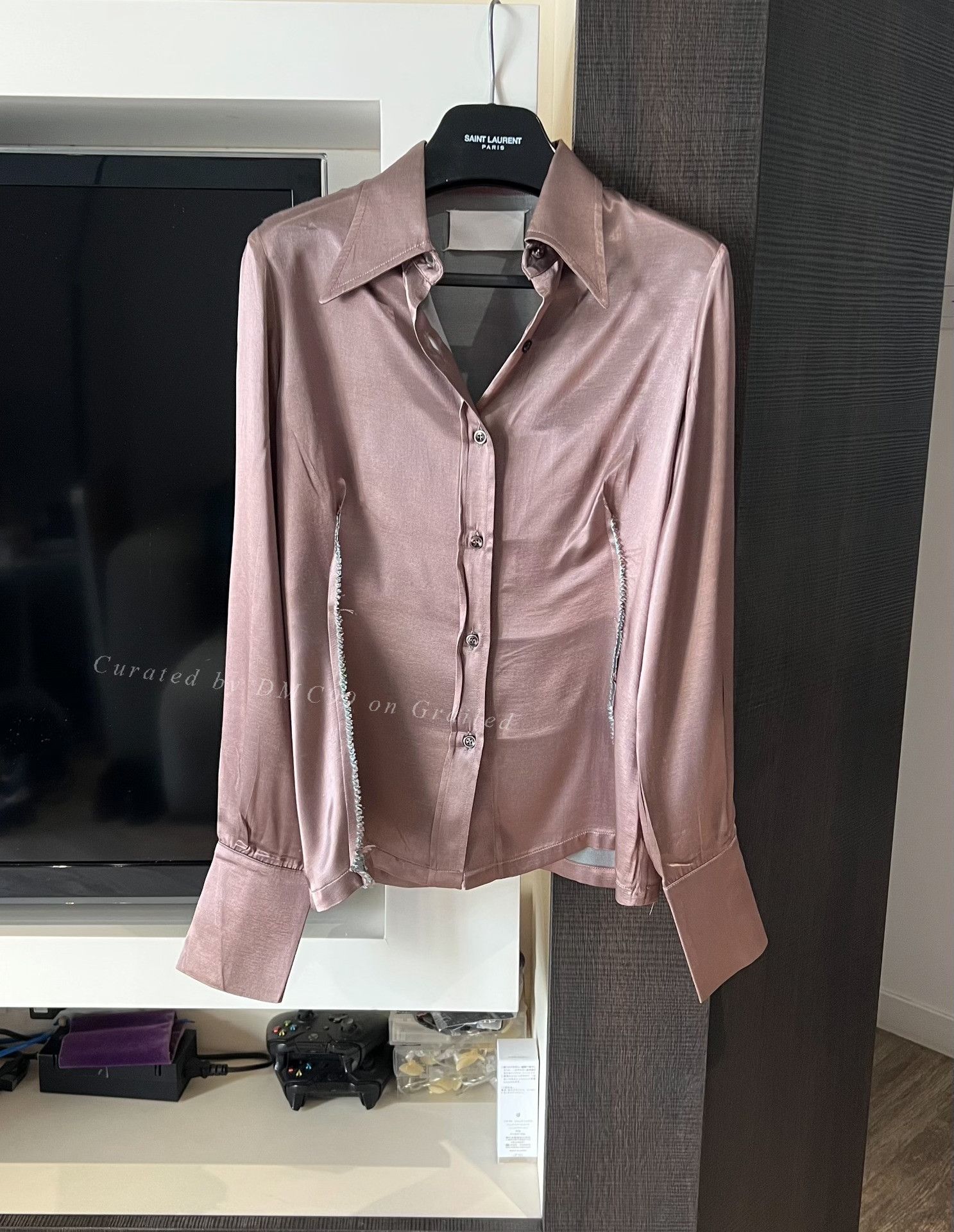 Maison Margiela Maison Martin Margiela 05 FW Gold Metallic Silk Shirt Size S / US 4 / IT 40 - 1 Thumbnail