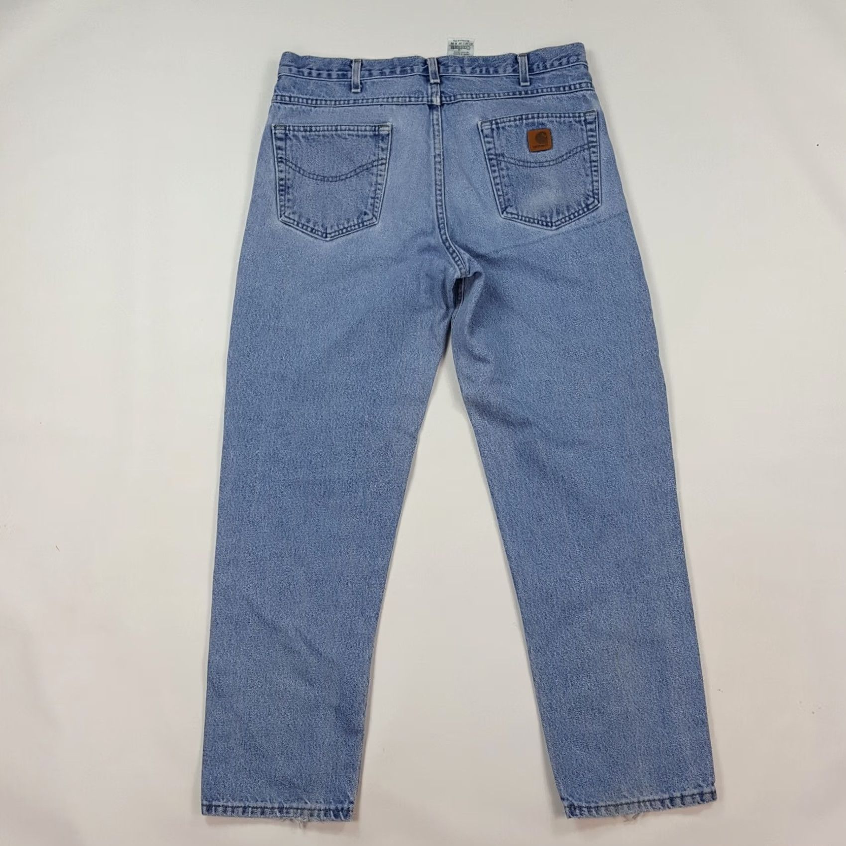 Carhartt VINTAGE Carhartt Jeans Denim Blue 36x31 Relaxed Tapered 90s Grunge Workwear Mens Jeans Size US 36 / EU 52 - 7 Thumbnail