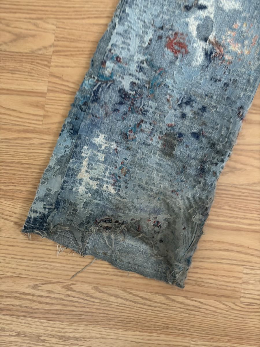 Ends Repair Ends Repair Boro Denim Size US 33 - 11 Thumbnail