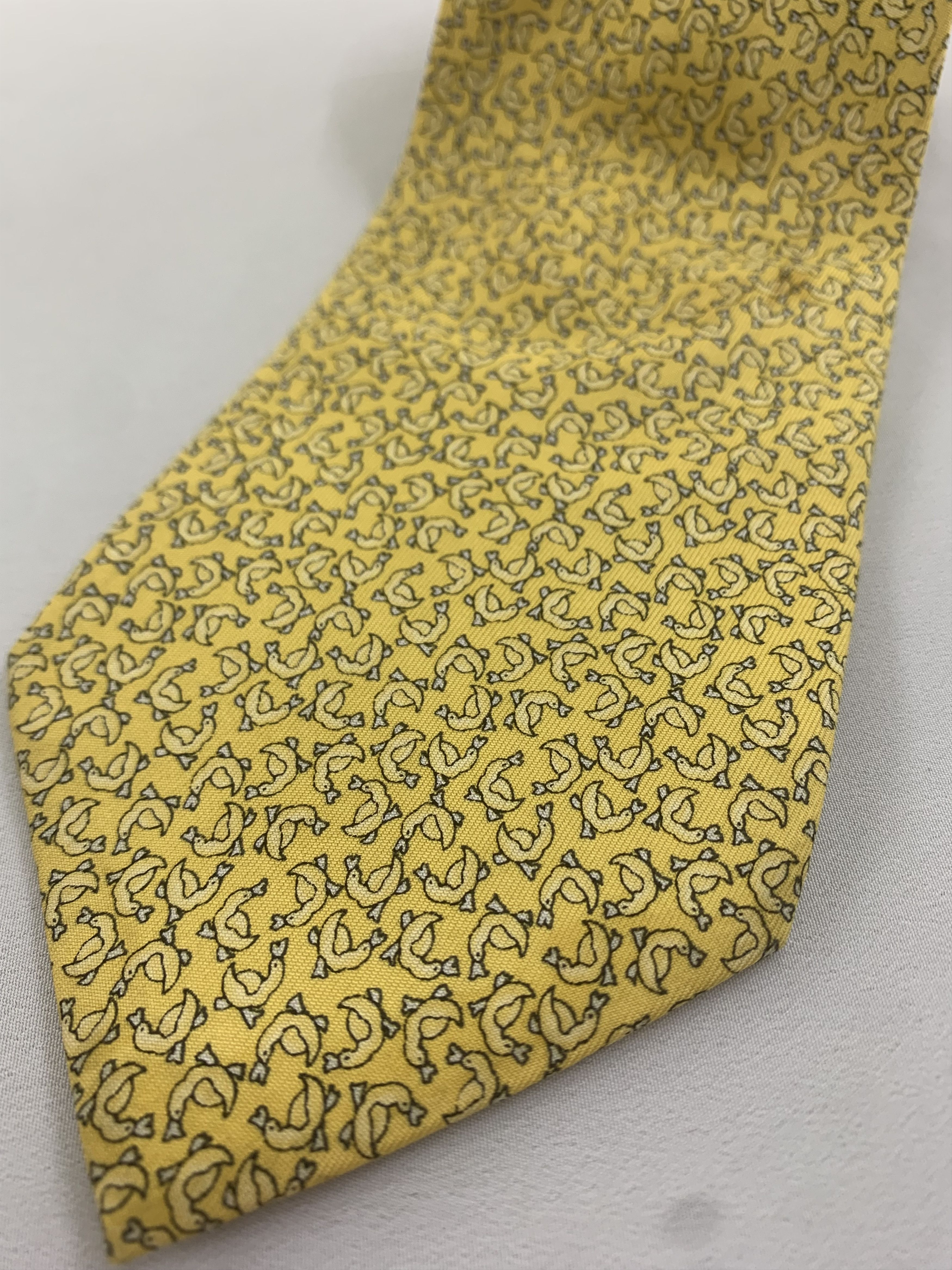 Perry Ellis Perry Ellis silk tie yellow NT1005 Size ONE SIZE - 2 Thumbnail