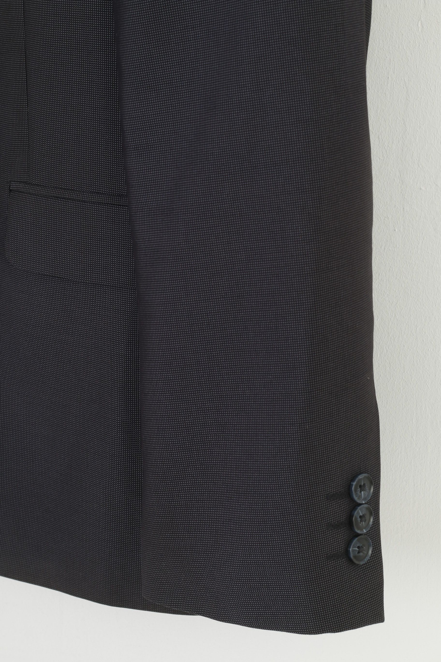 Vintage Harry Brown Men 42 Blazer Charcoal Elegant 0147 Size 42R - 3 Thumbnail
