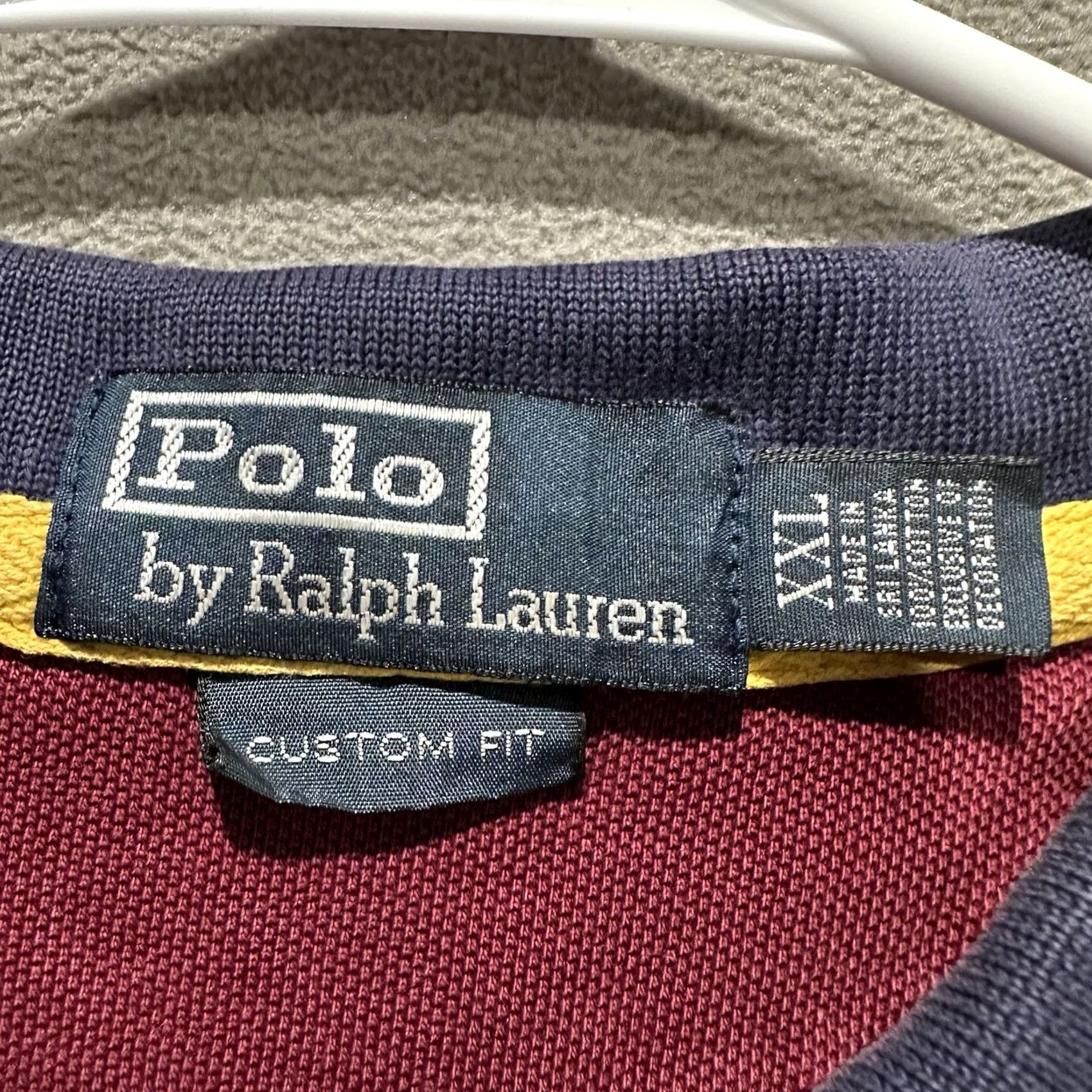 Polo Ralph Lauren Polo Ralph Lauren Rugby Polo Mens 2XL Maroon Red Big Pony Quilted Custom Fit GUC Size US XXL / EU 58 / 5 - 6 Thumbnail