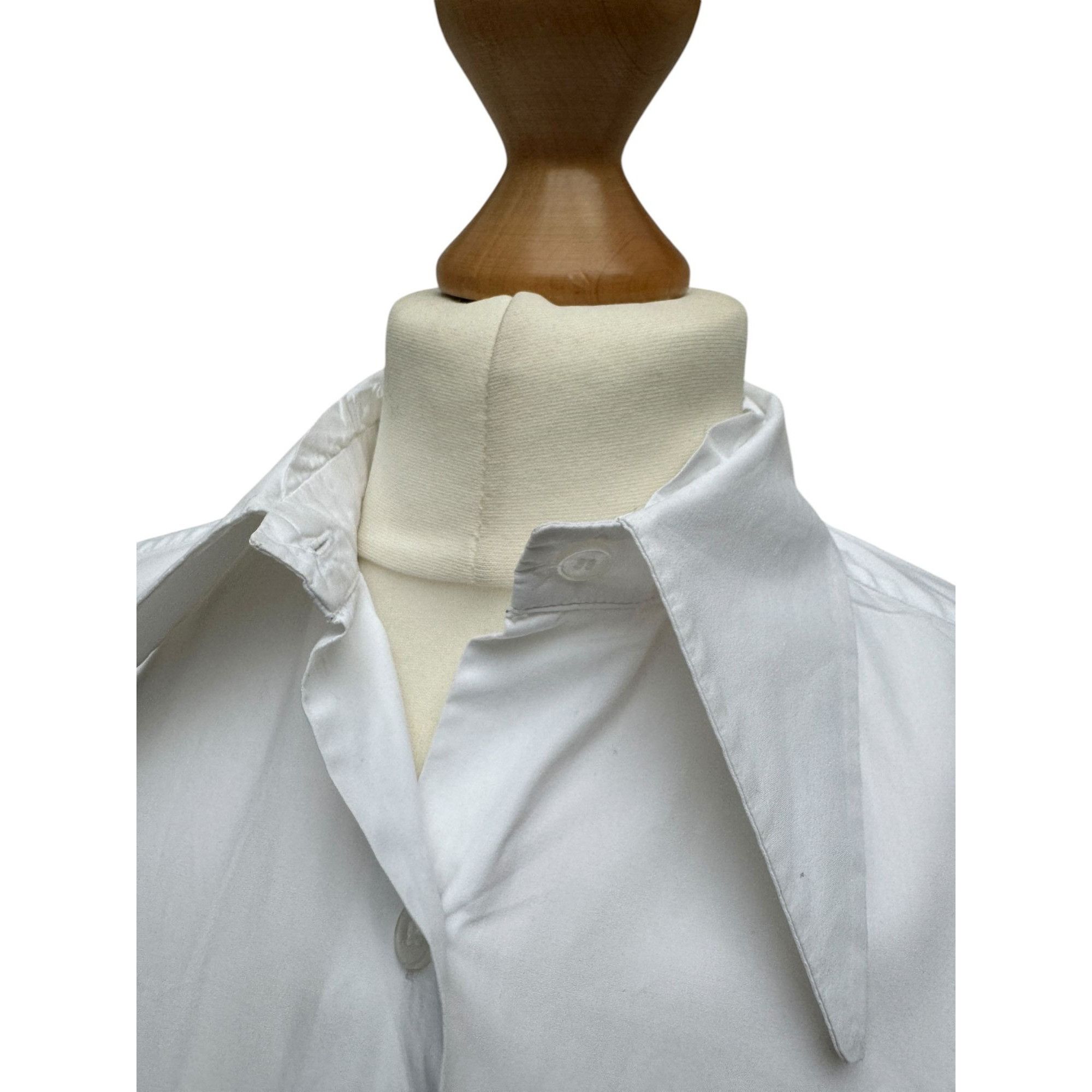 Miu Miu White Pointy Collar Shirt Size XS / US 0-2 / IT 36-38 - 4 Thumbnail