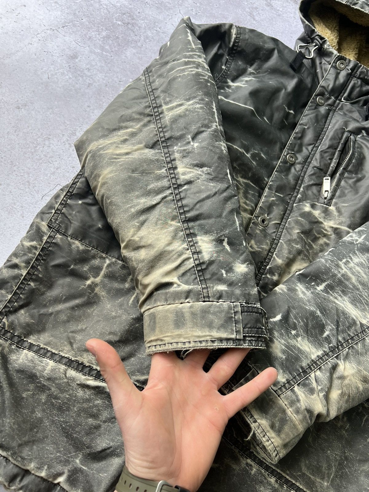 Diesel Crazy Vintage Diesel Avant Garde Faded Bomber Parka Jacket Size US XL / EU 56 / 4 - 21 Thumbnail