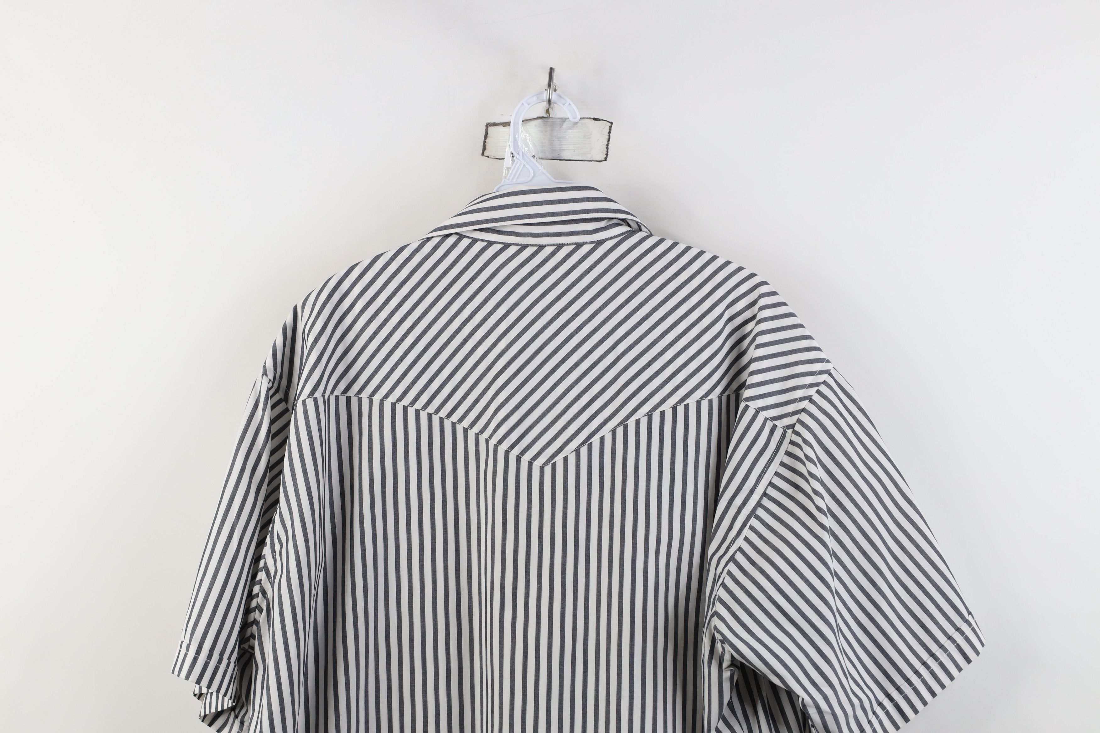 Vintage Vintage 90s Rockabilly Cowboy Striped Snap Button Shirt Size US XL / EU 56 / 4 - 11 Thumbnail