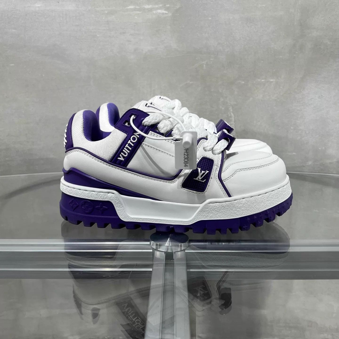 Louis Vuitton LV Trainer White Purple UK1 / 35 Size US 4.5 / IT 34.5 - 4 Thumbnail