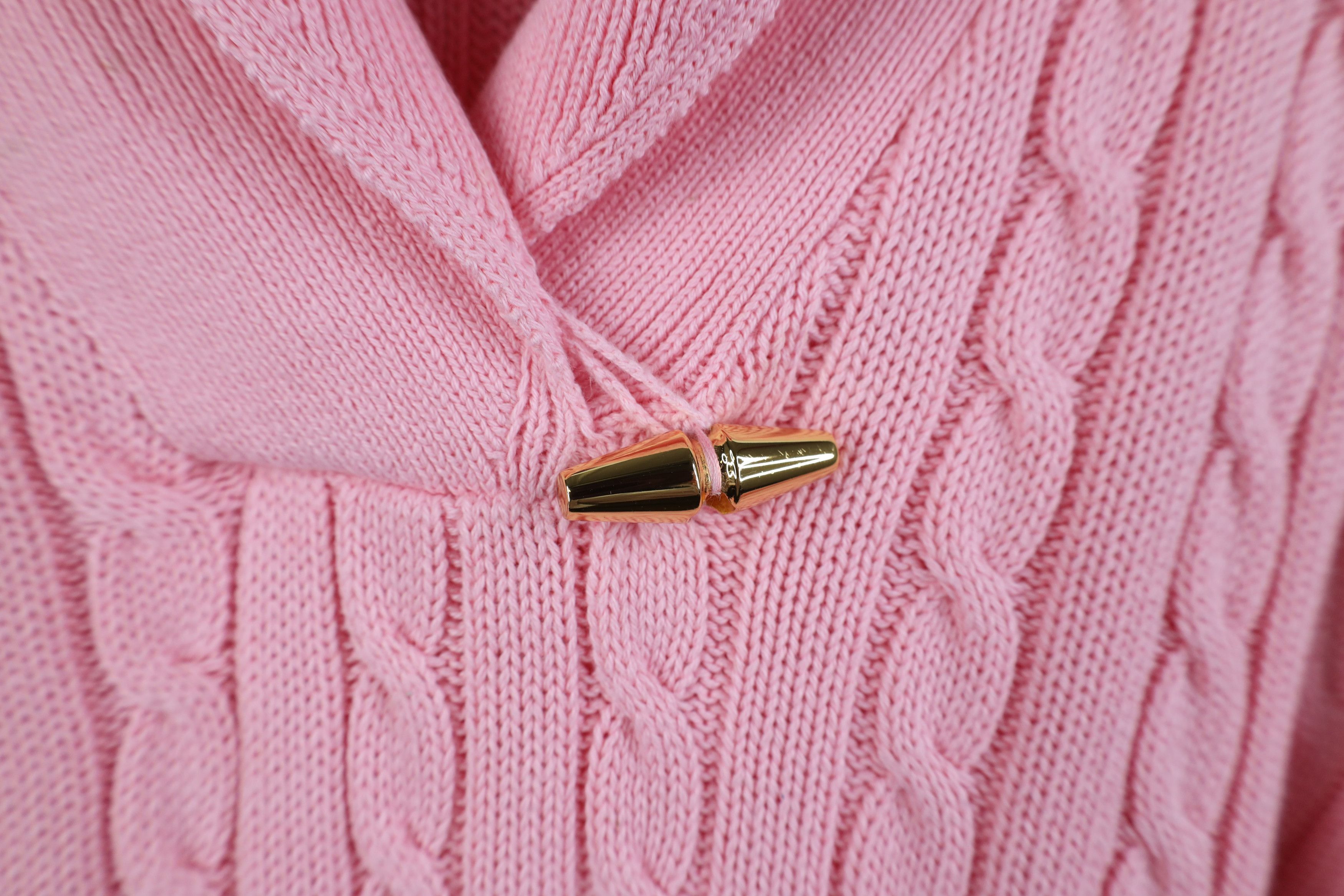 Polo Ralph Lauren Vintage 90s Ralph Lauren Cotton Cable Knit Shawl Sweater Size L / US 10 / IT 46 - 4 Thumbnail