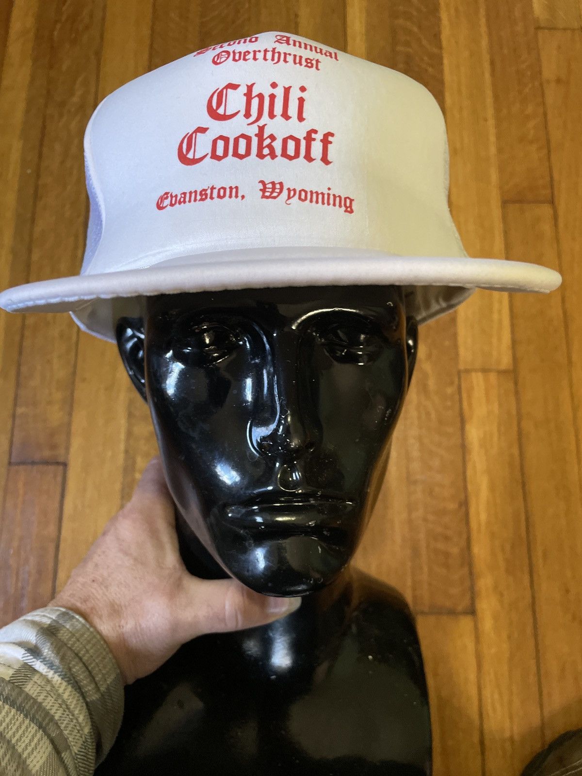 Vintage Chili Cookoff Evanston Wyoming Hat Cap second annual Trucker Size ONE SIZE - 3 Thumbnail